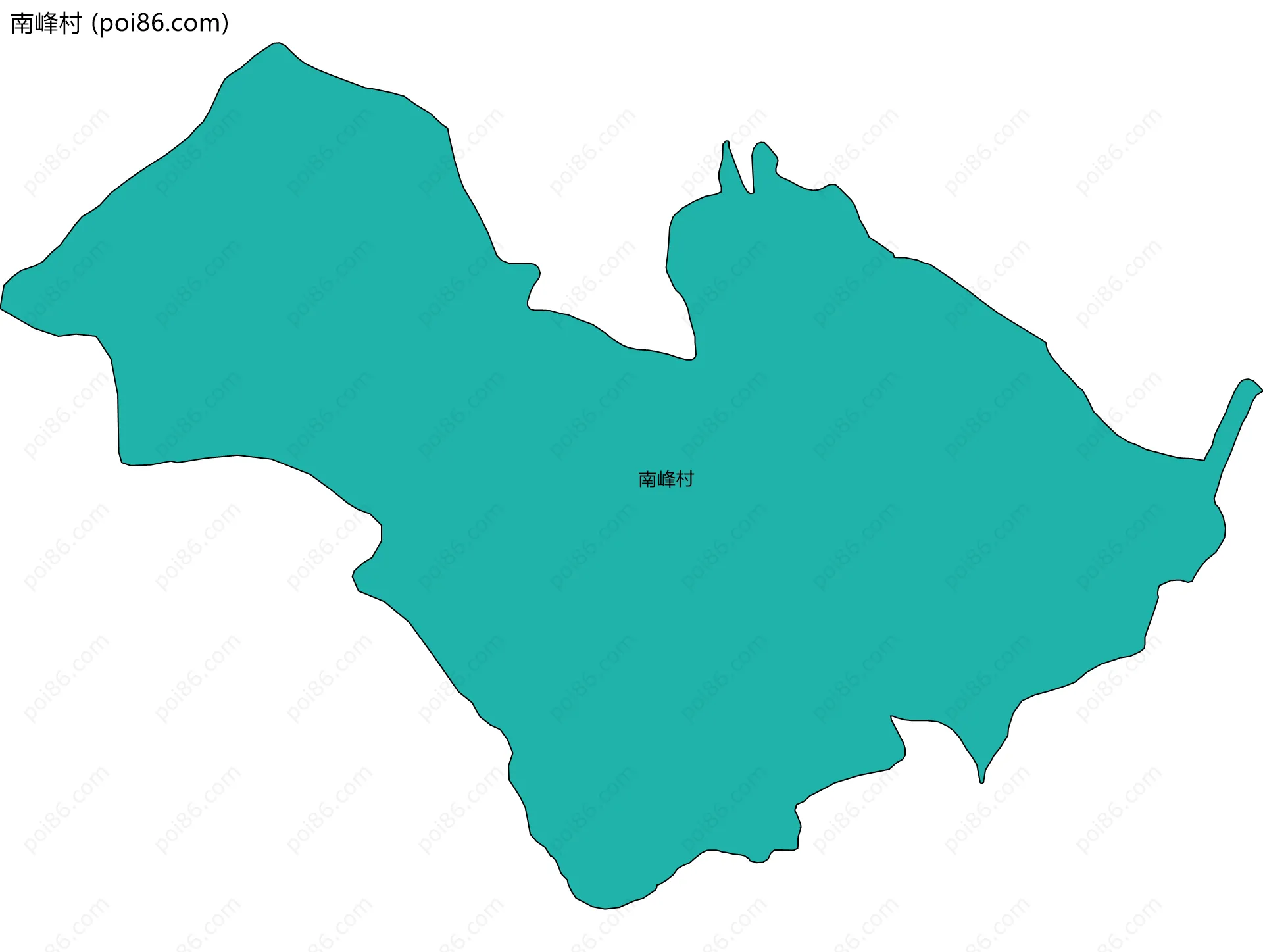 南峰村边界地图