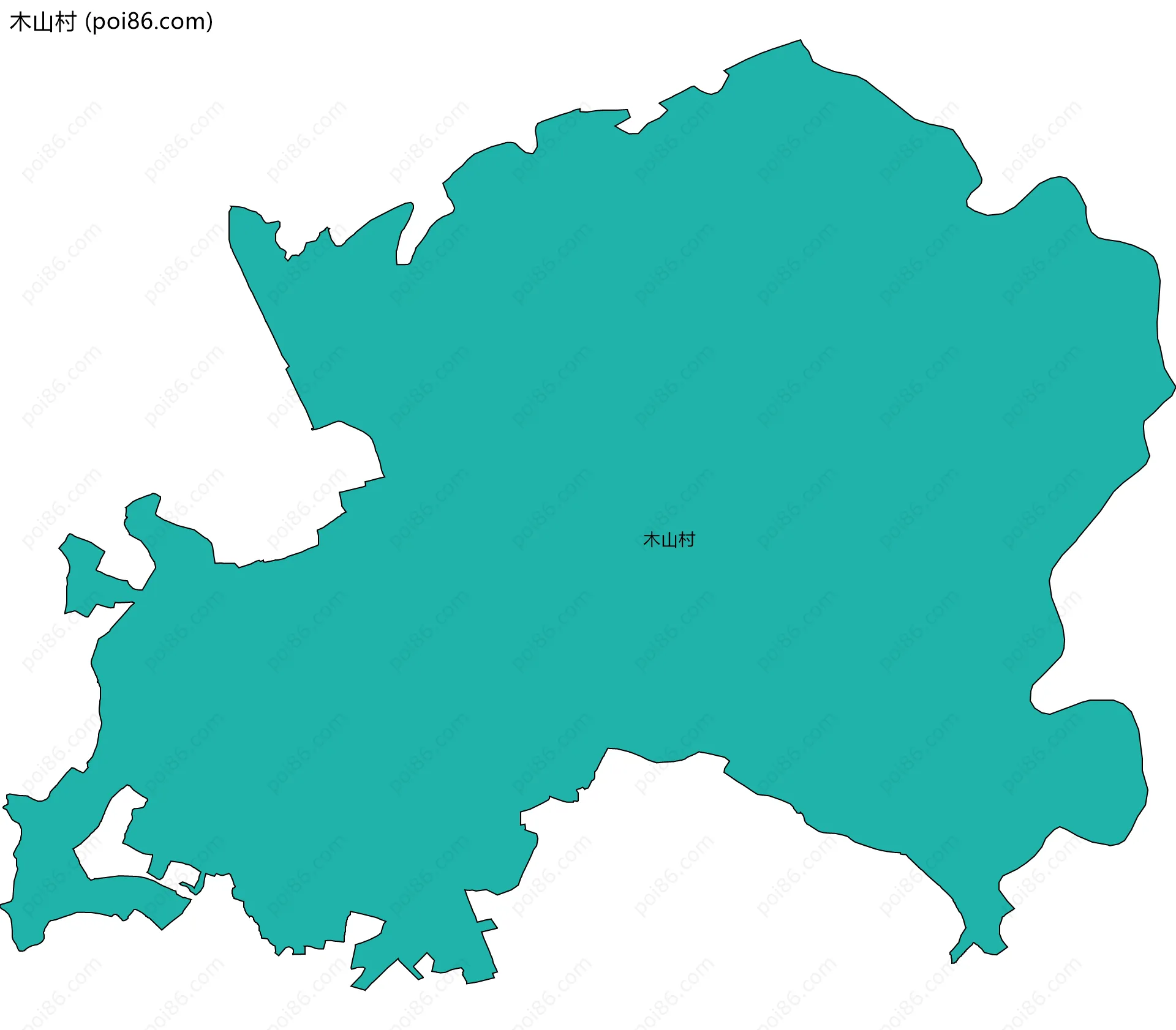 木山村边界地图