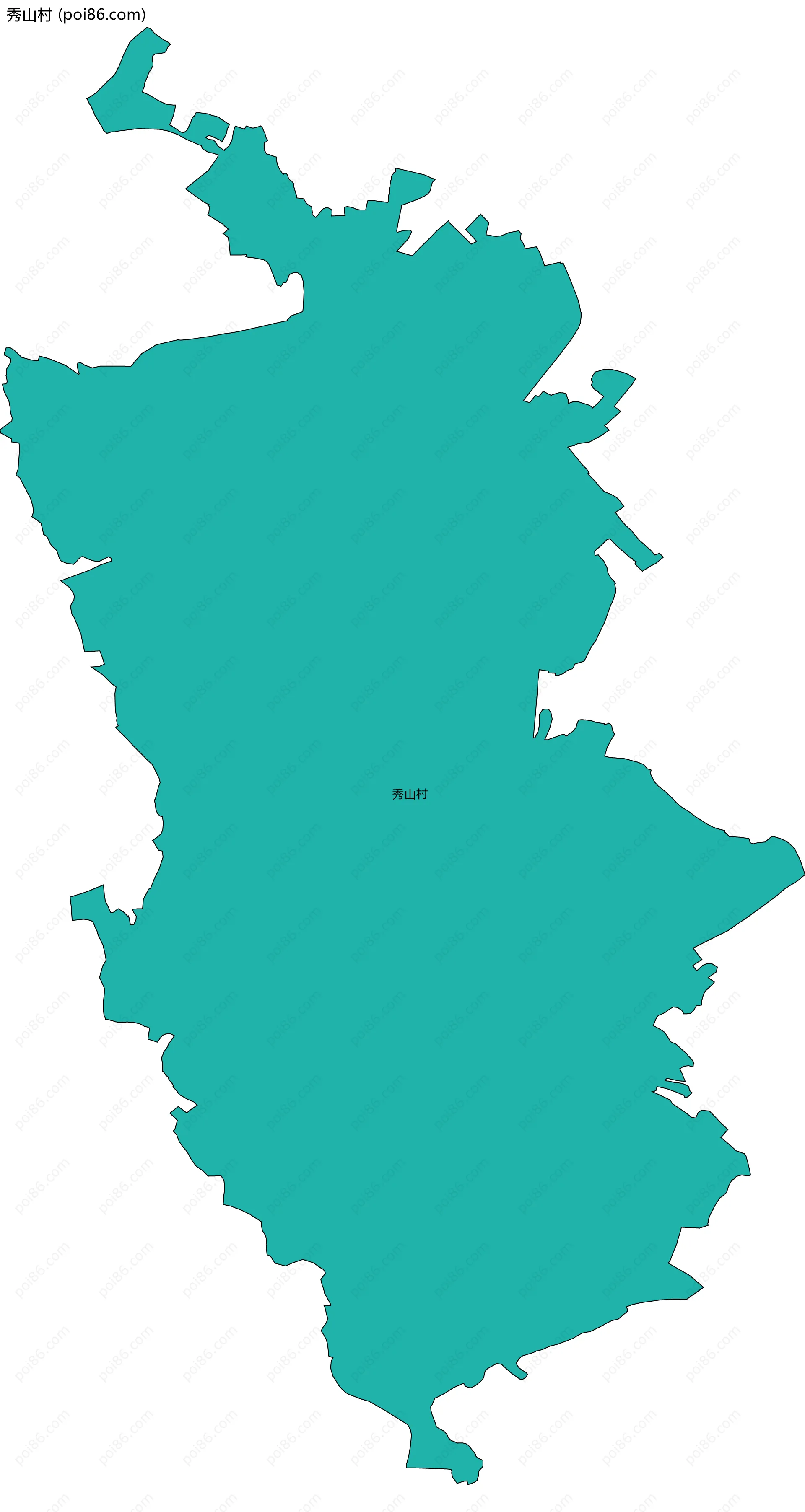 秀山村边界地图