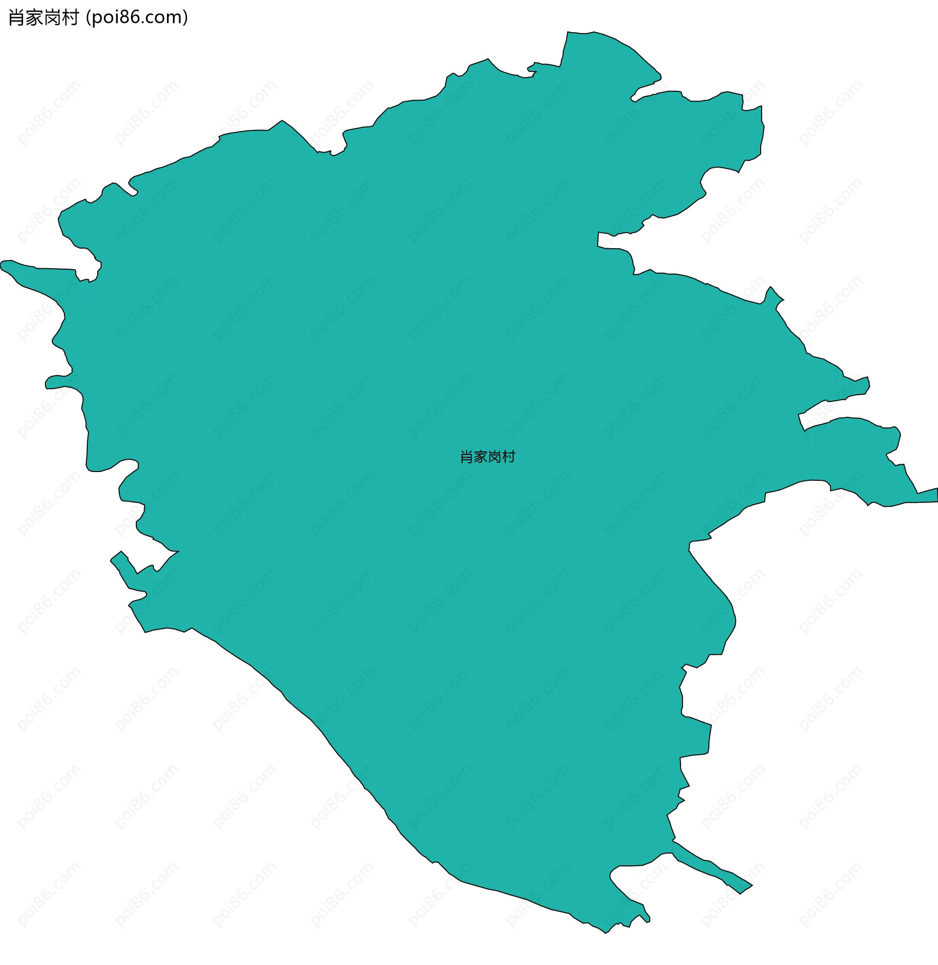 肖家岗村边界地图