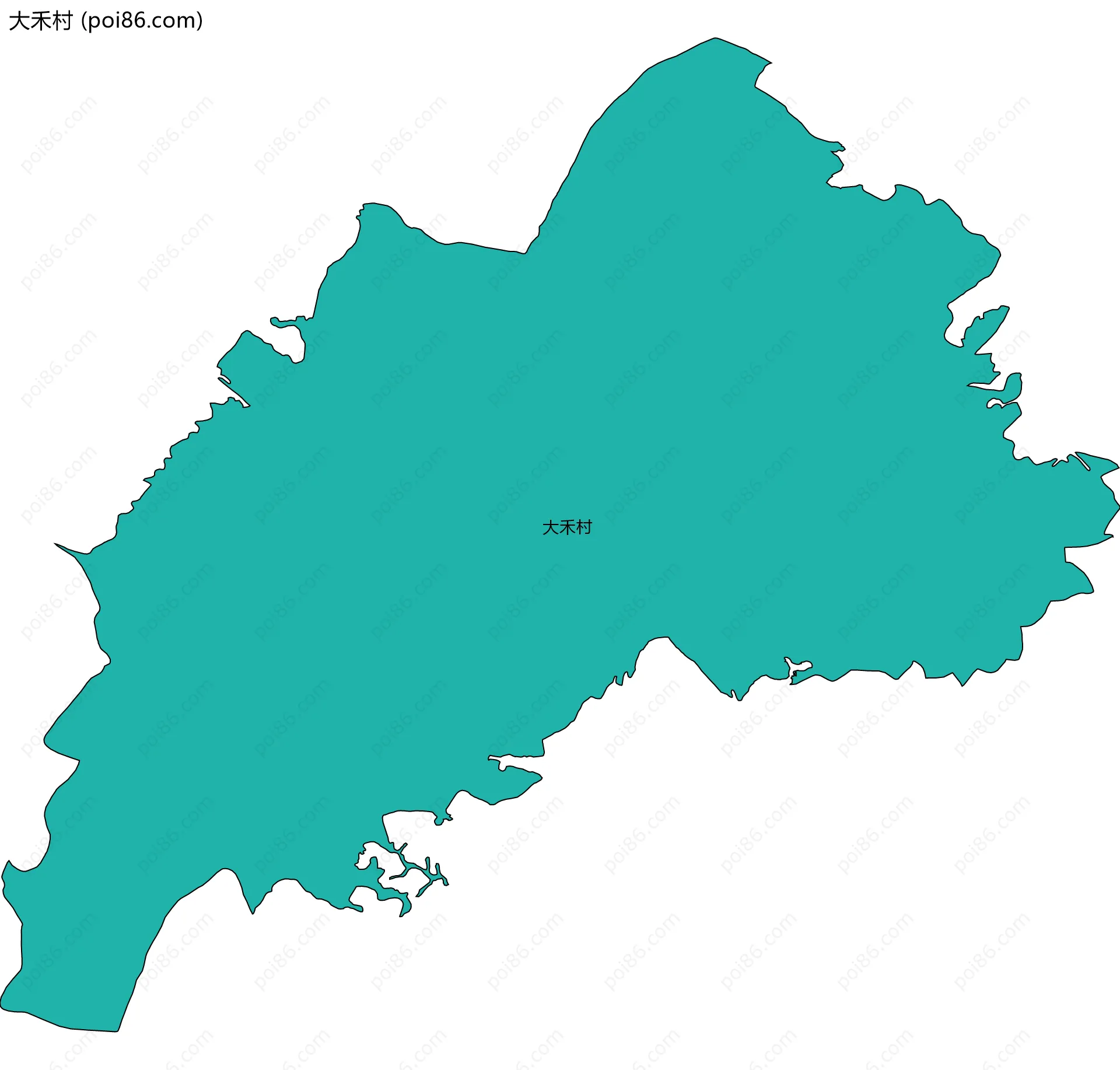 大禾村边界地图