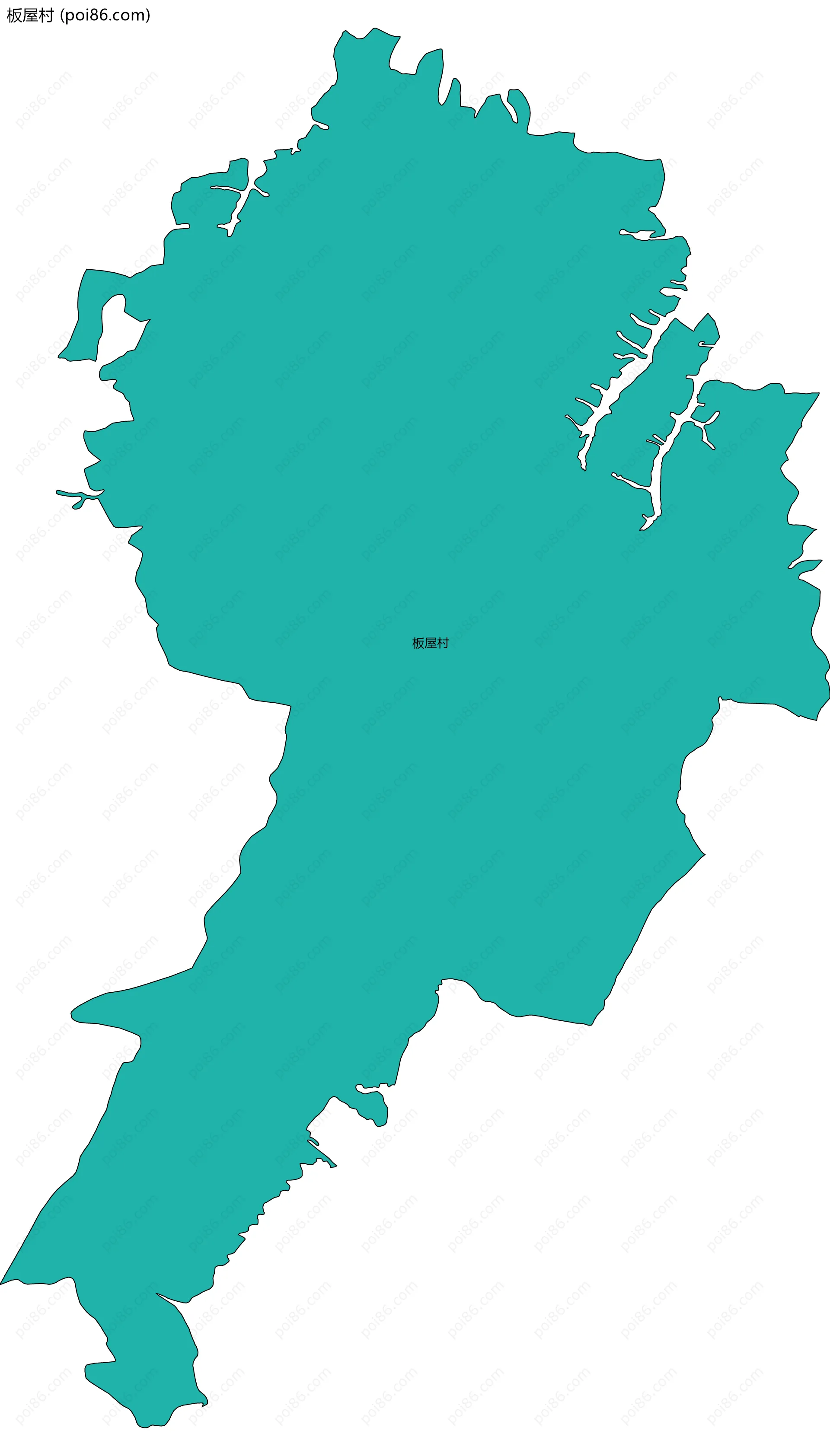 板屋村边界地图