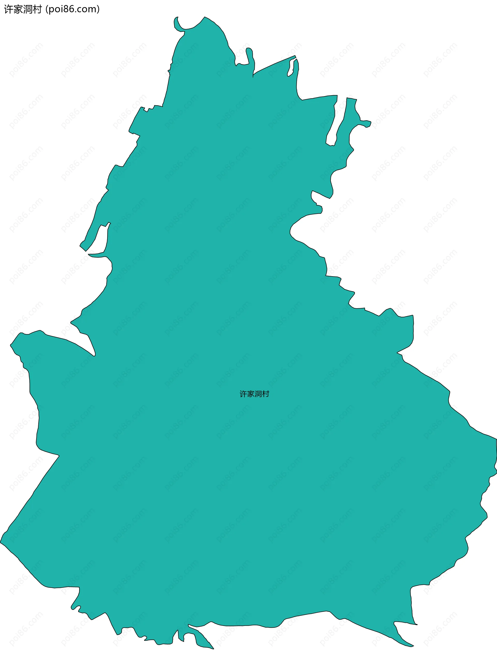 许家洞村边界地图