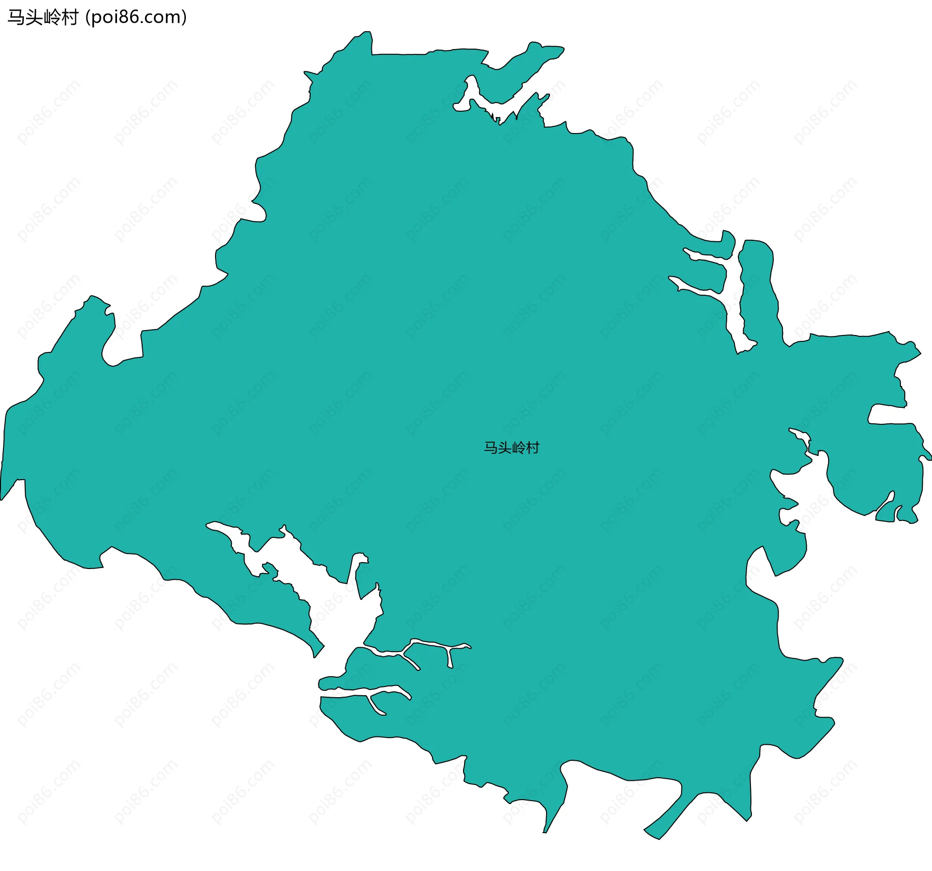 马头岭村边界地图
