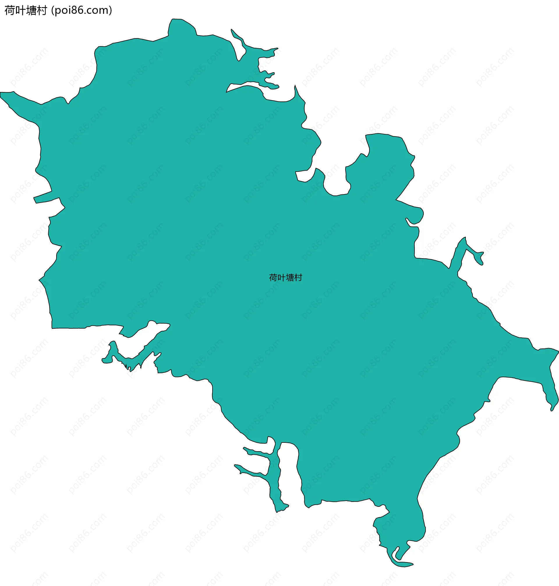 荷叶塘村边界地图