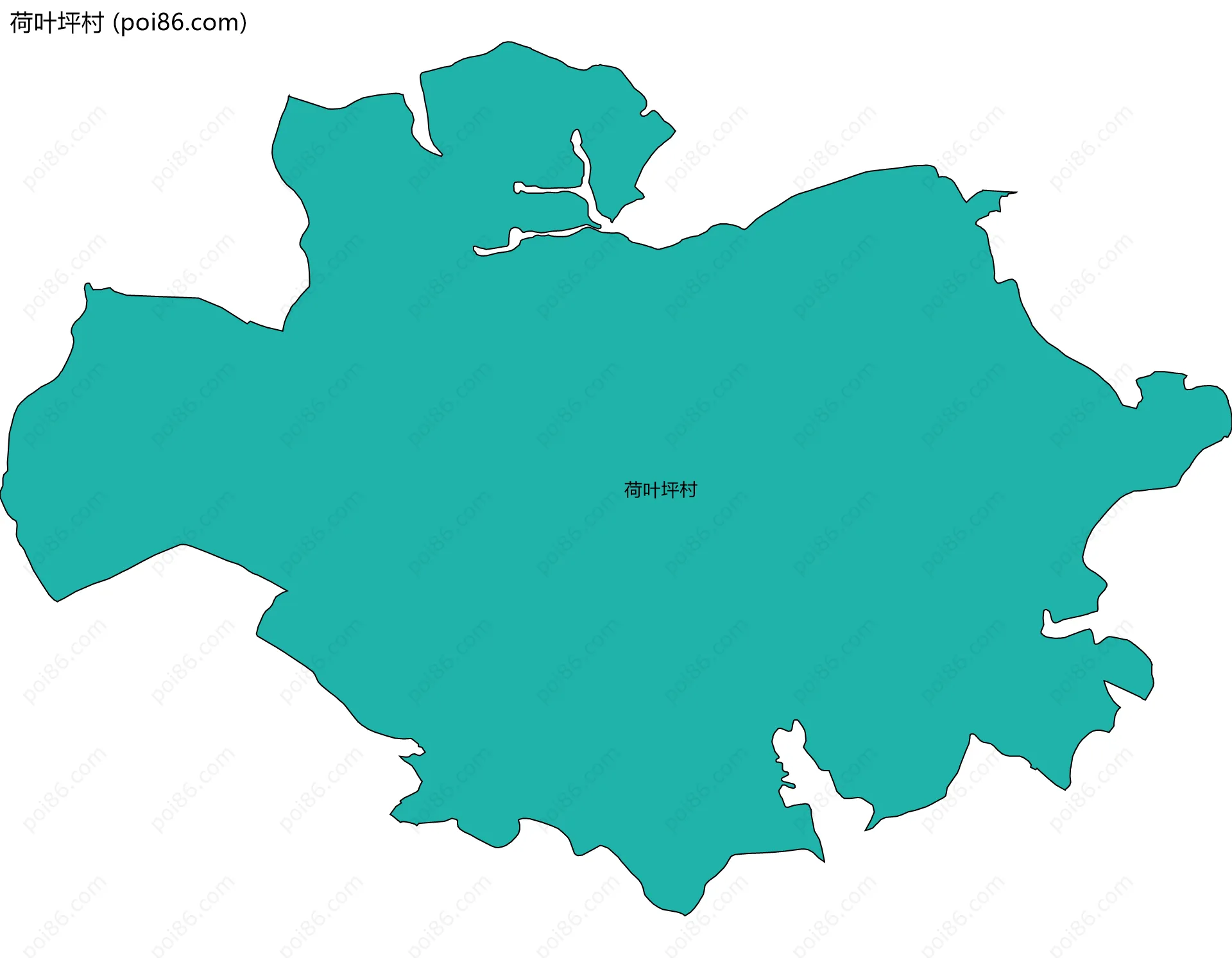 荷叶坪村边界地图