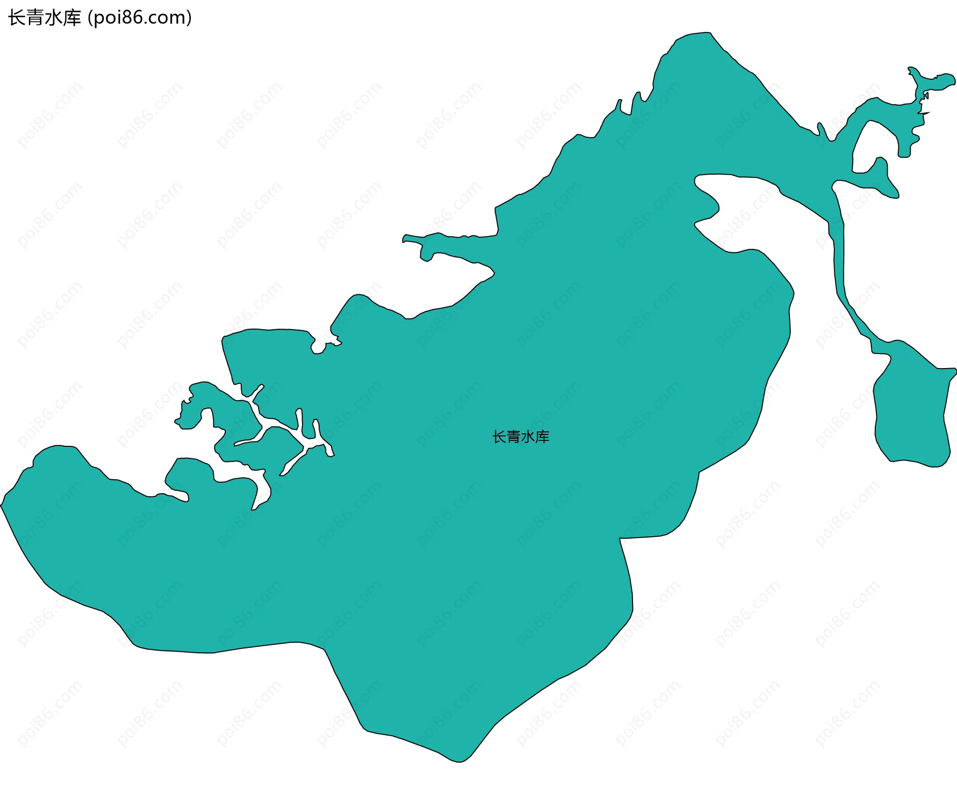 长青水库边界地图