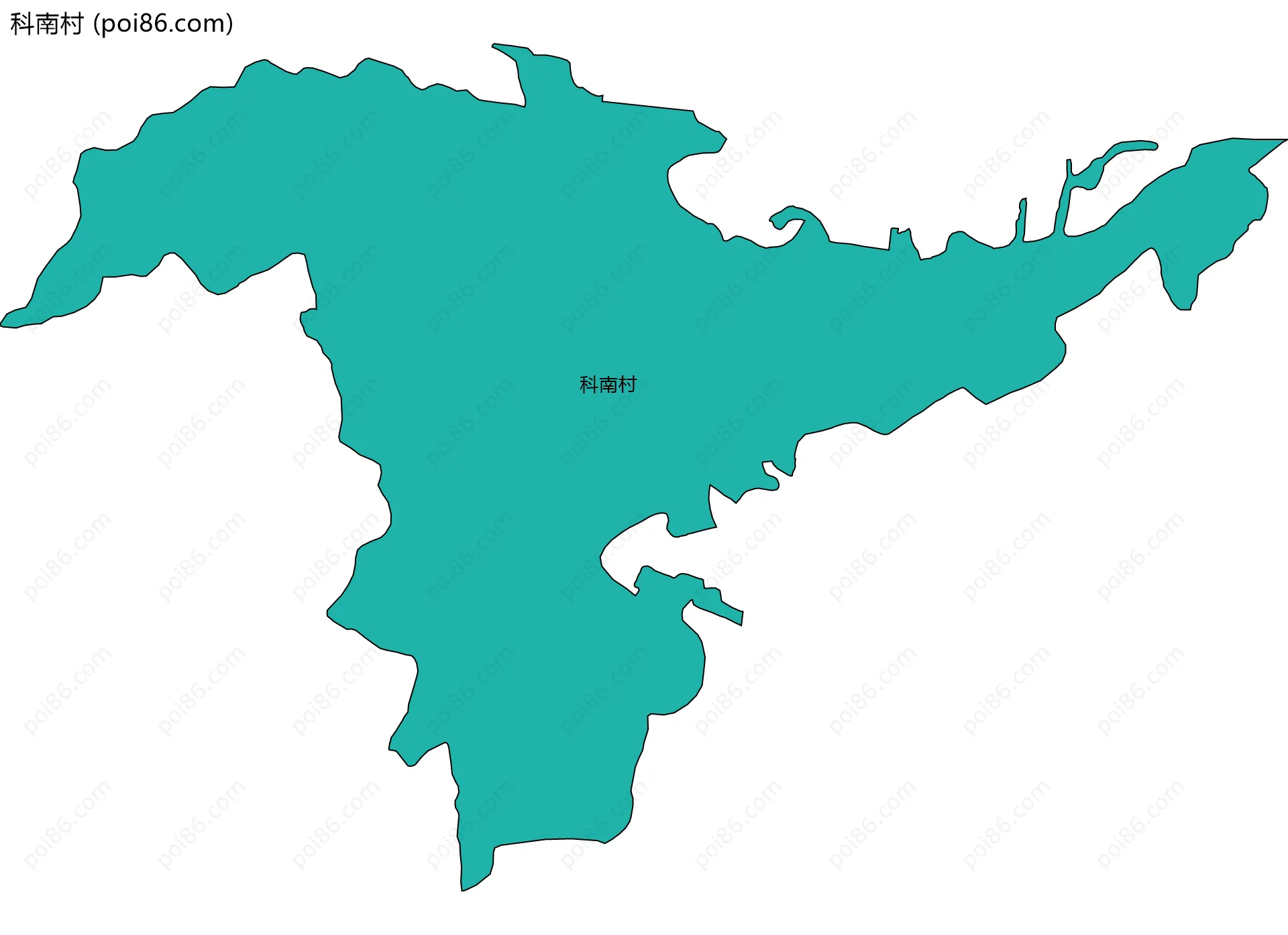 科南村边界地图