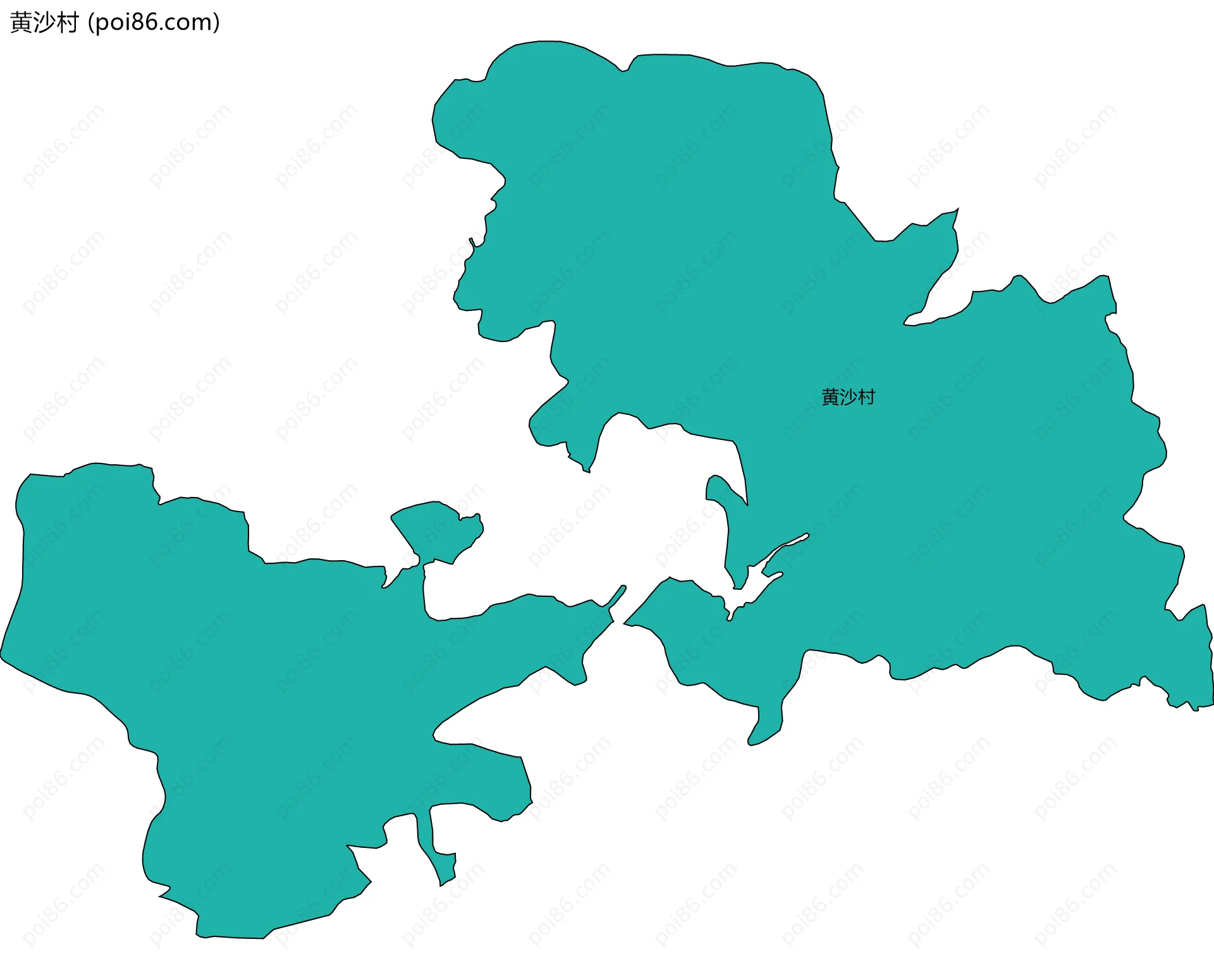 黄沙村边界地图