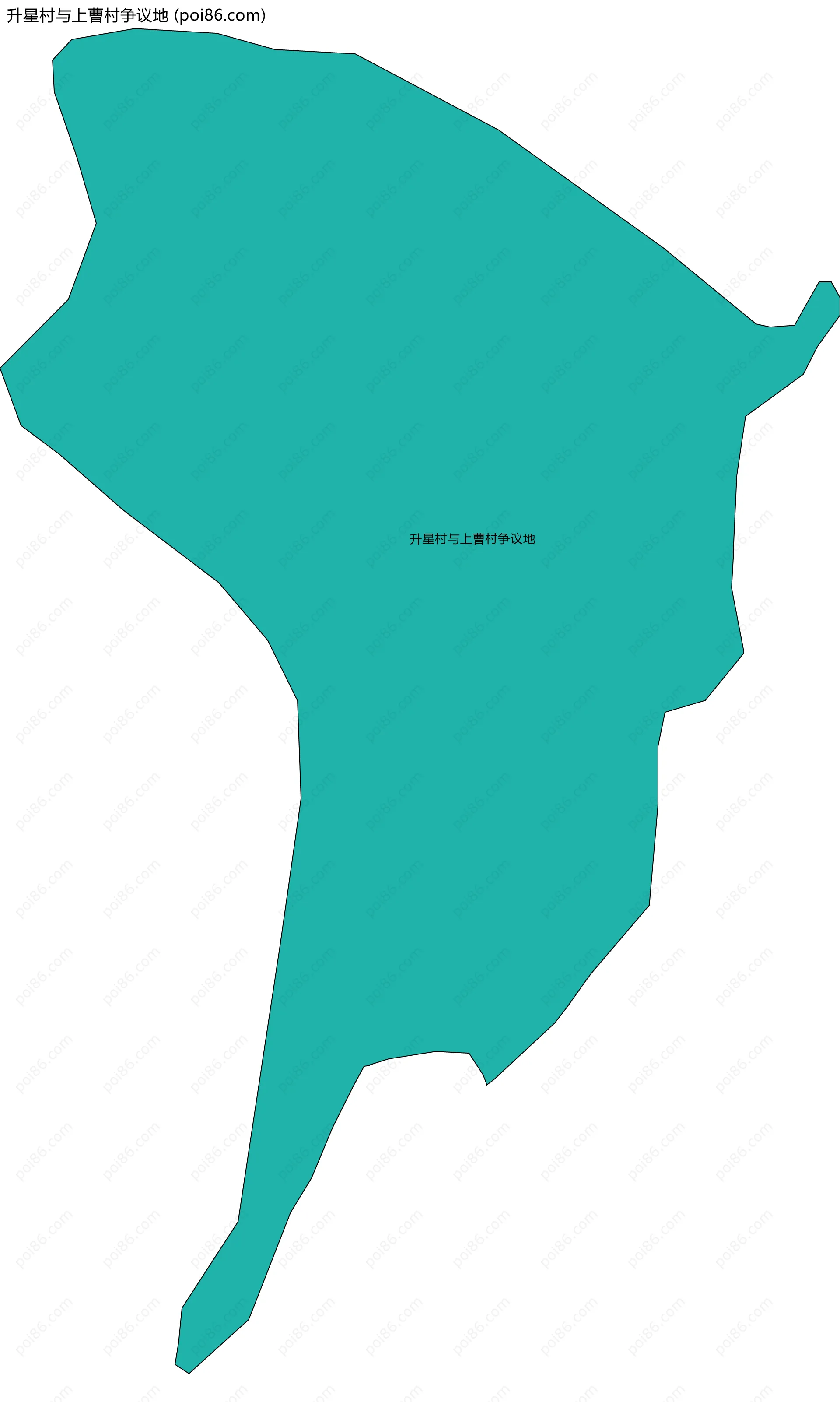 升星村与上曹村争议地边界地图