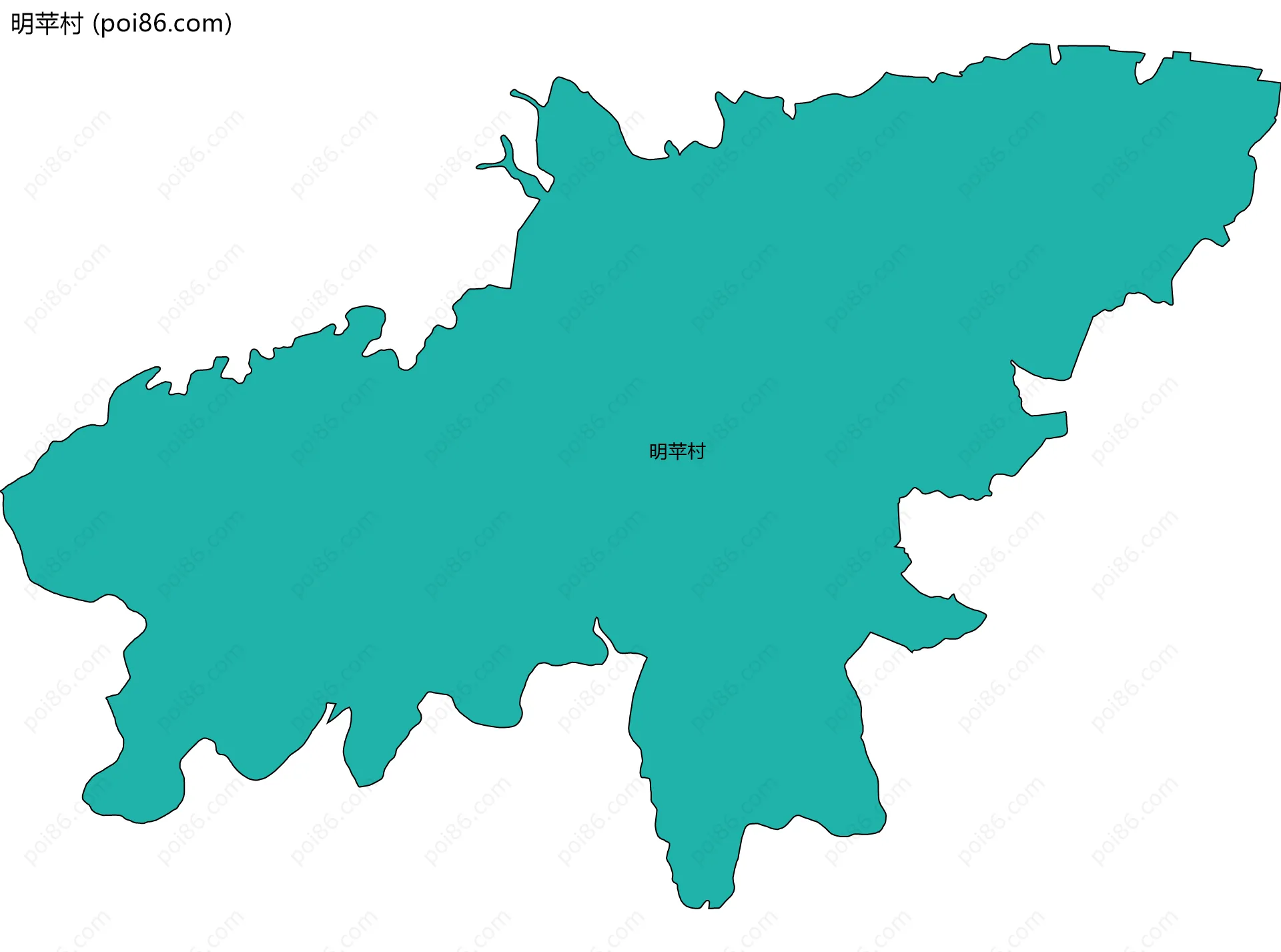 明苹村边界地图