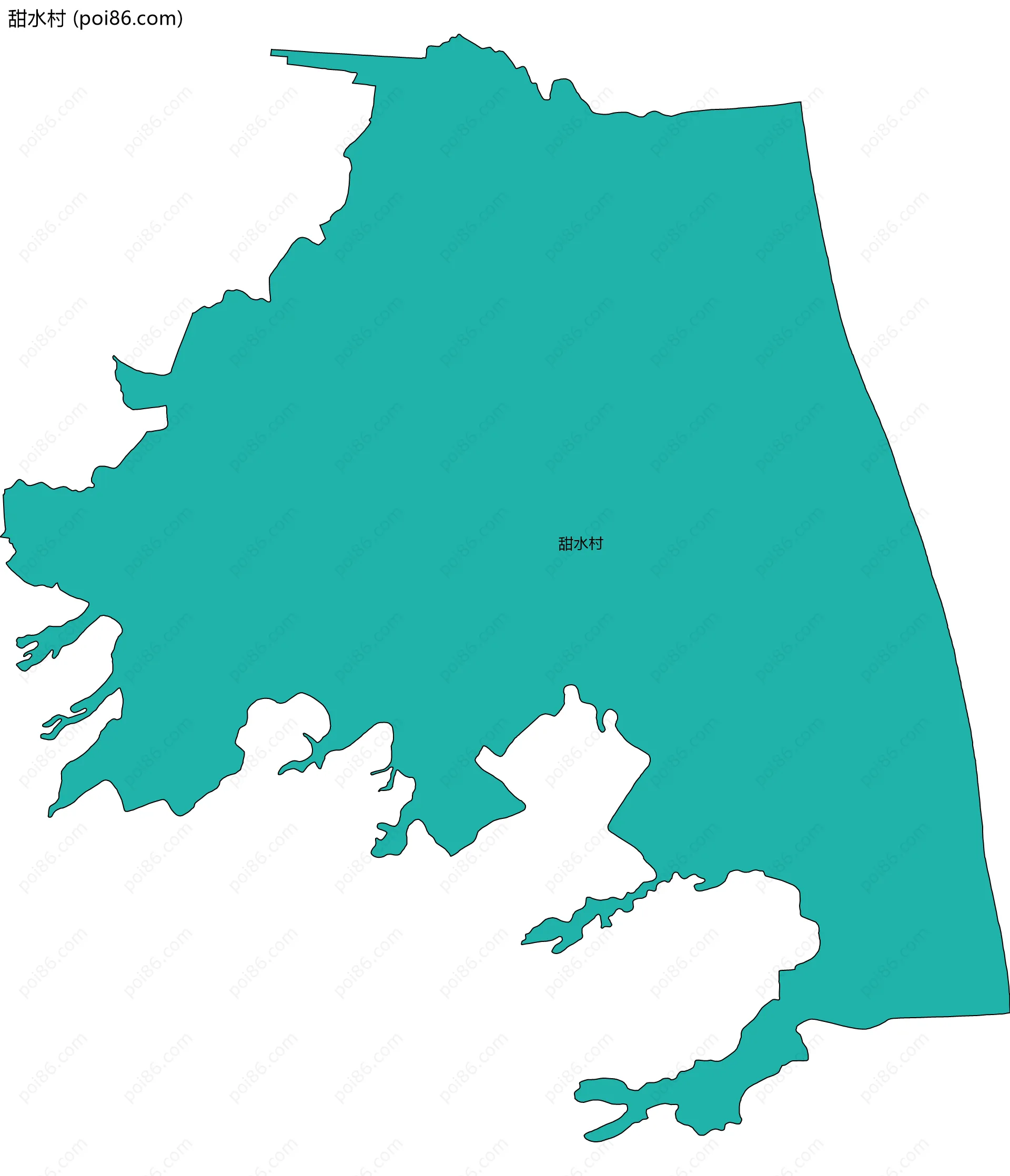 甜水村边界地图