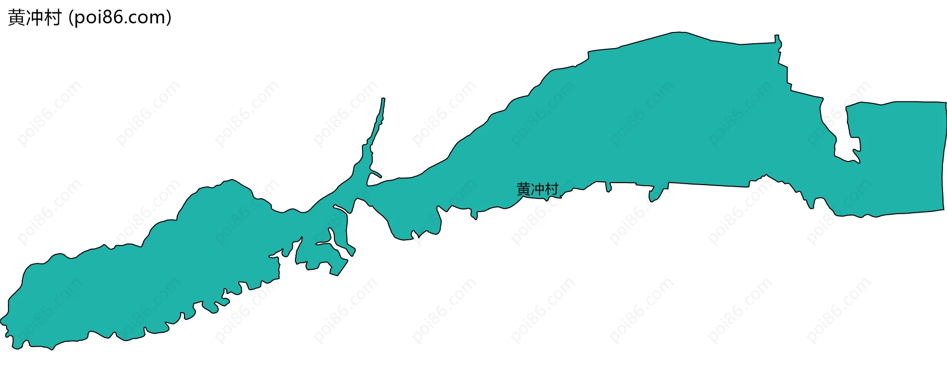 黄冲村边界地图