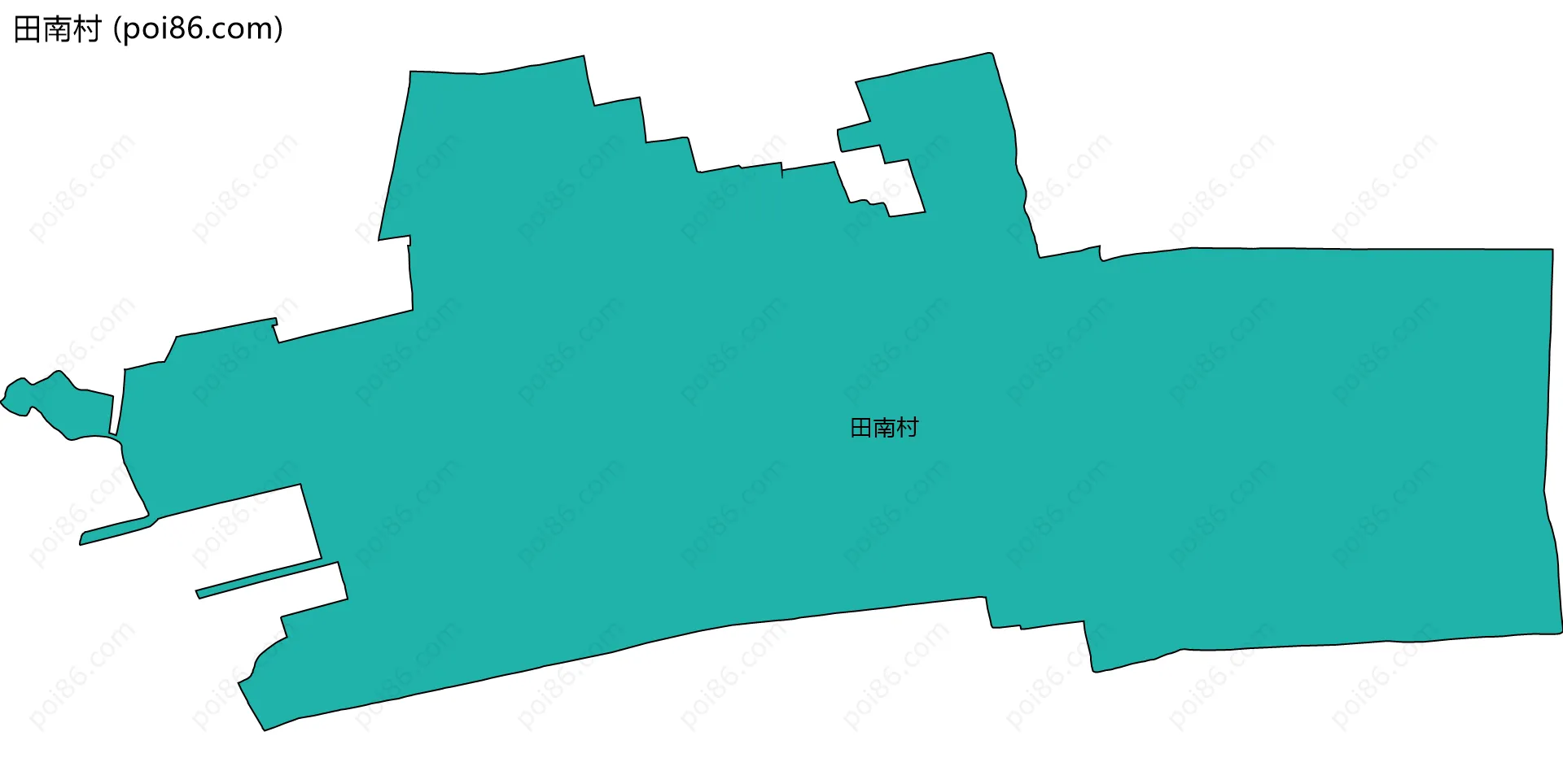 田南村边界地图