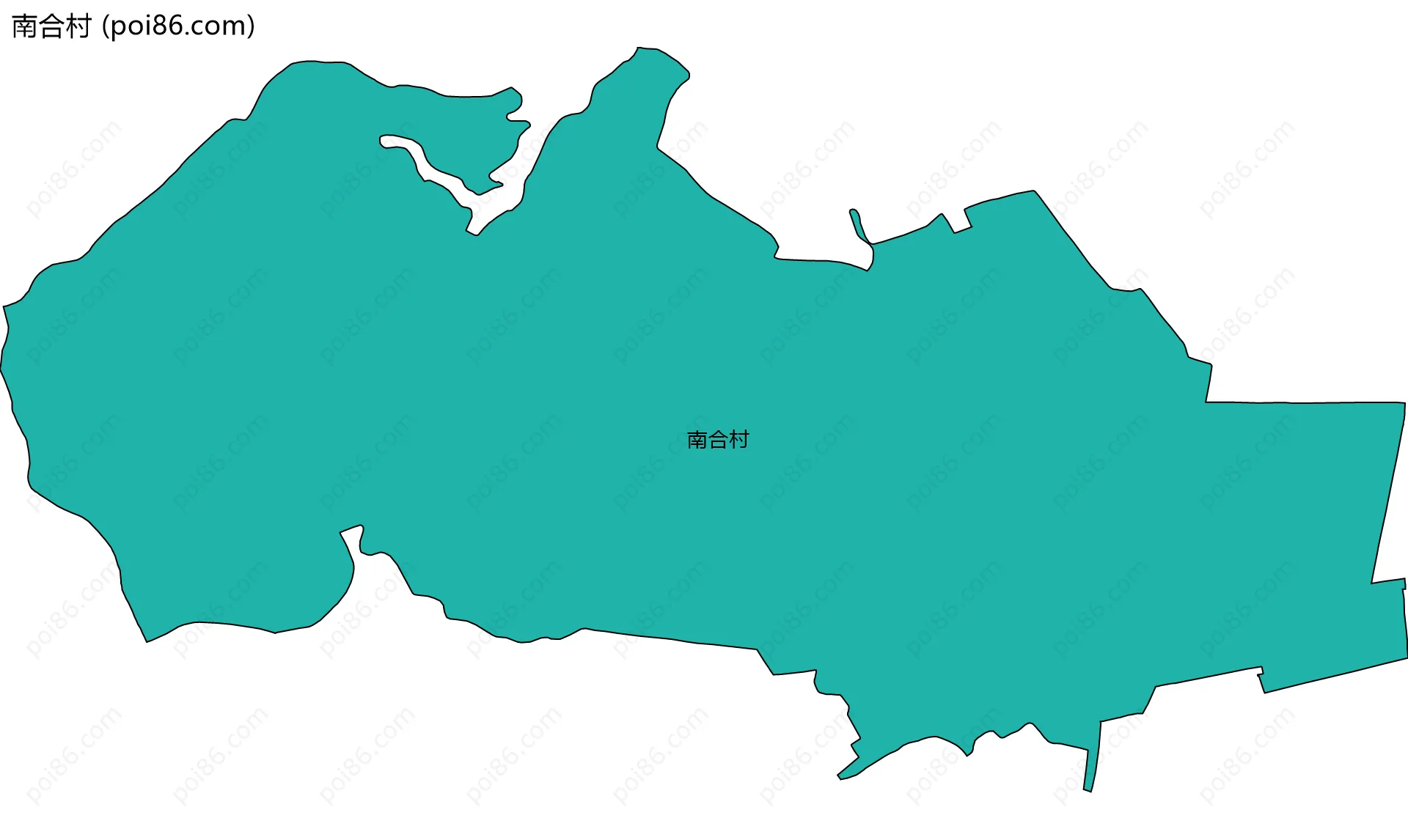 南合村边界地图