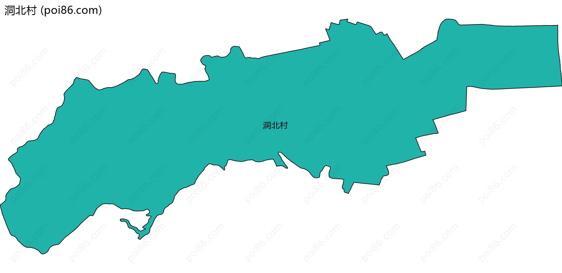 洞北村边界地图