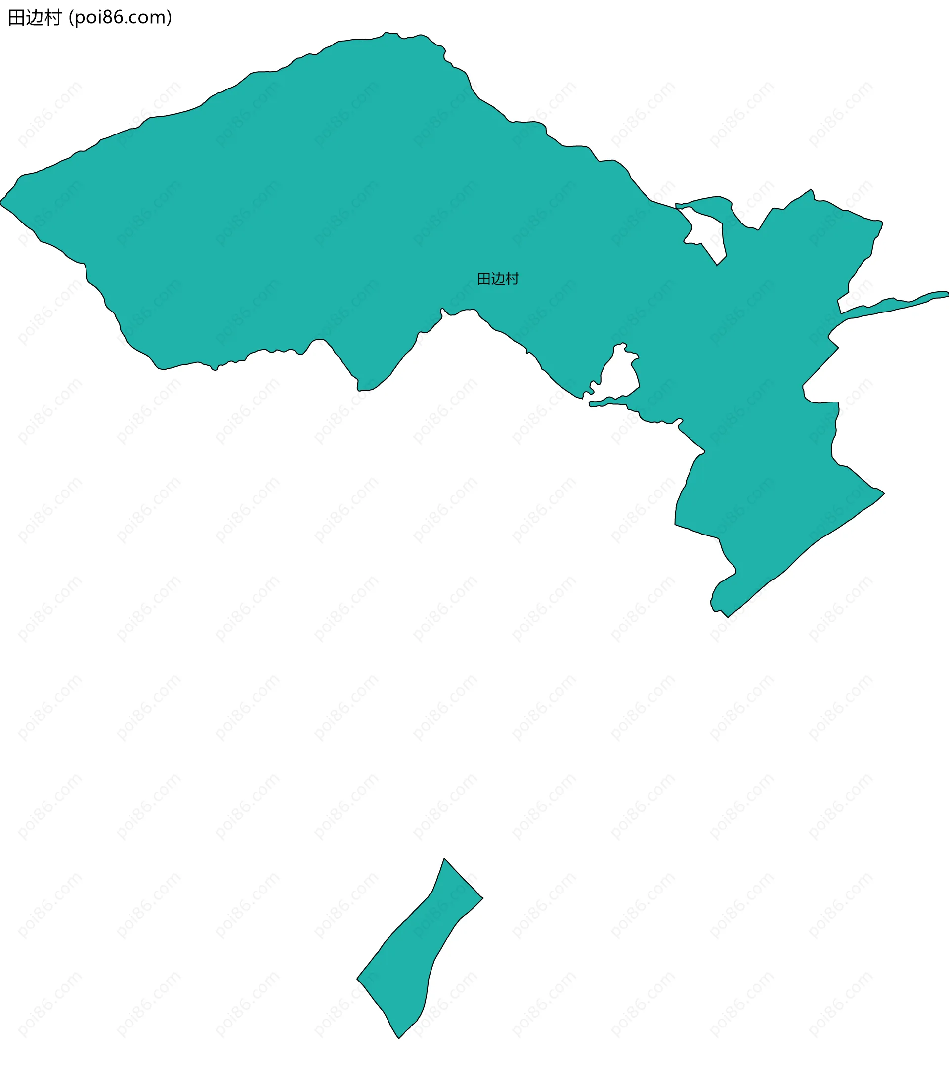 田边村边界地图