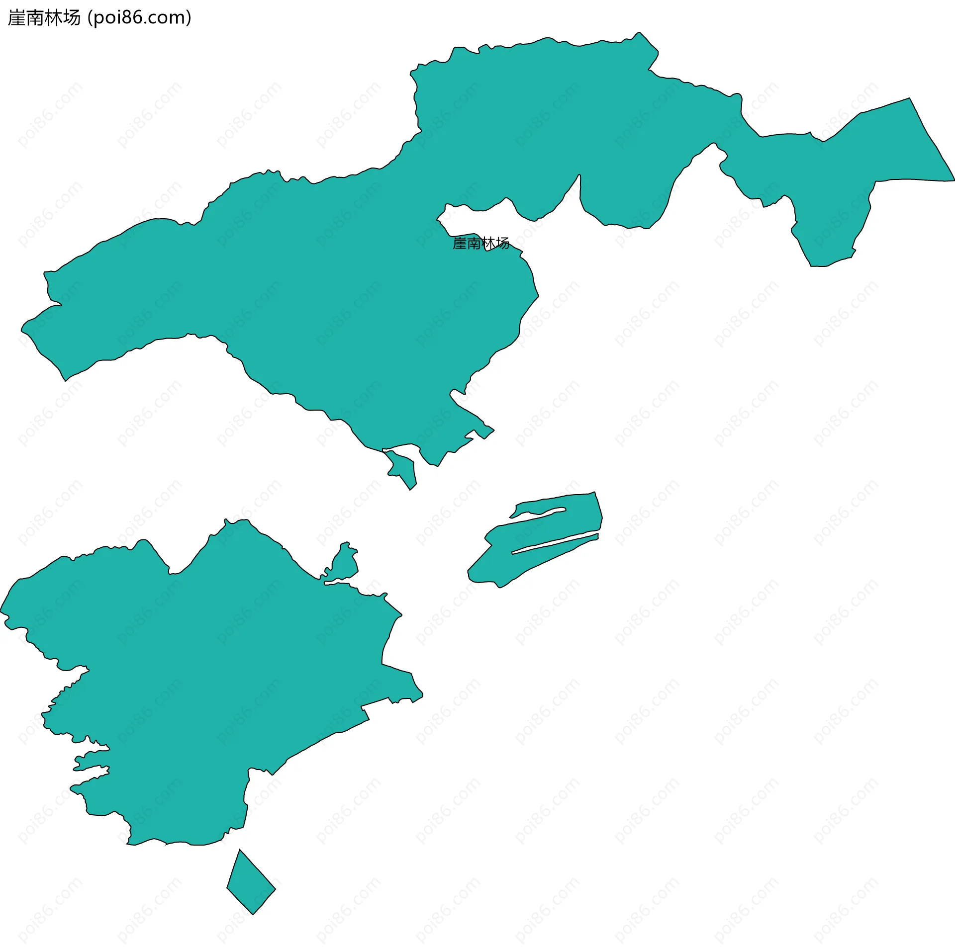 崖南林场边界地图