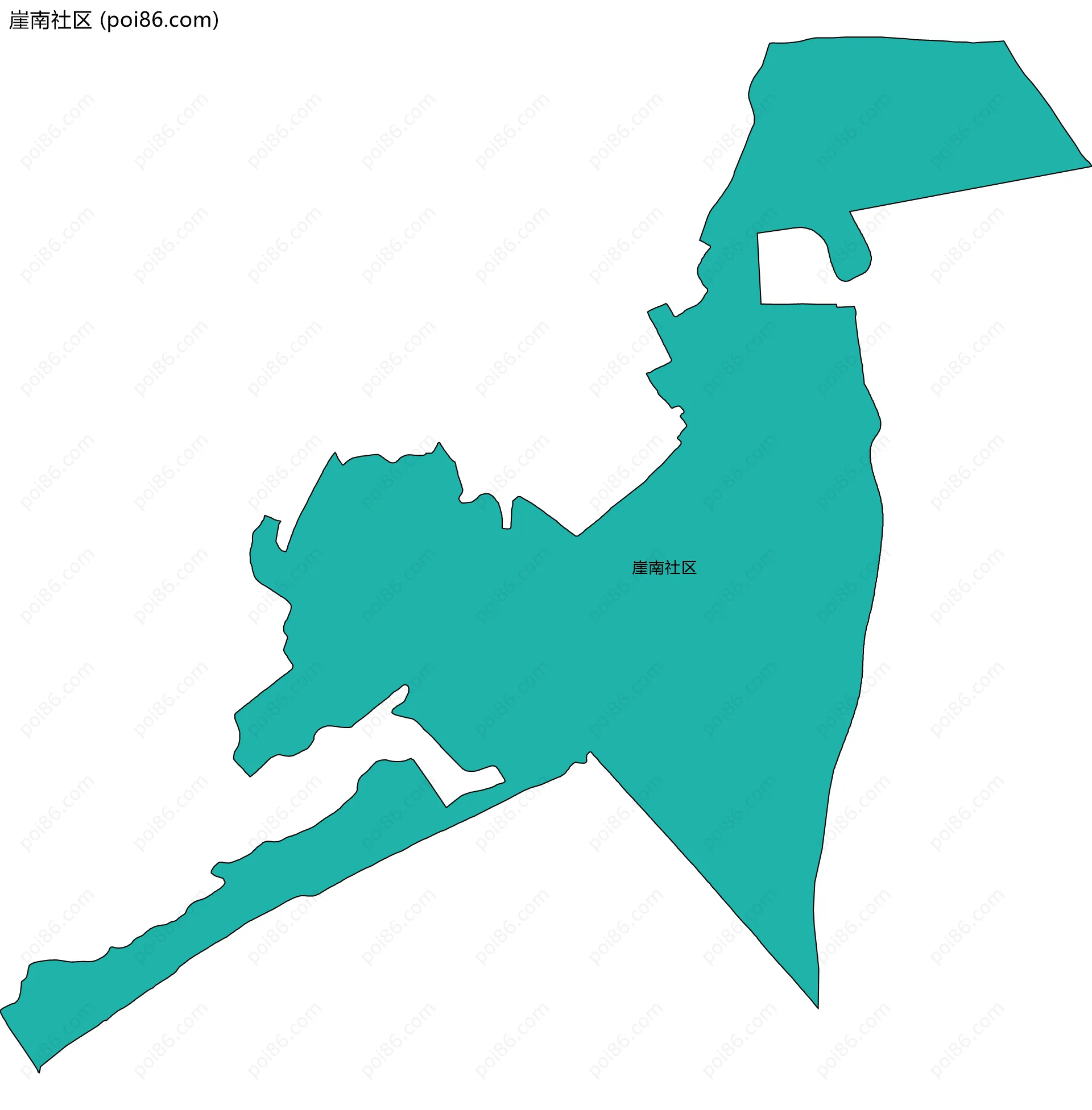 崖南社区边界地图