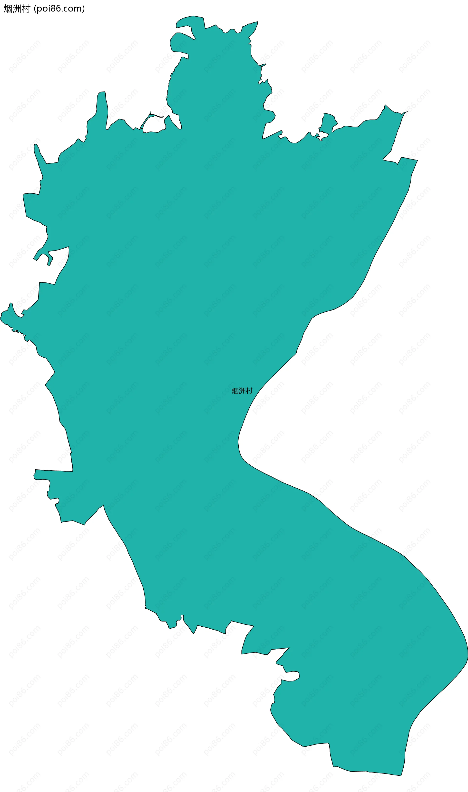 烟洲村边界地图