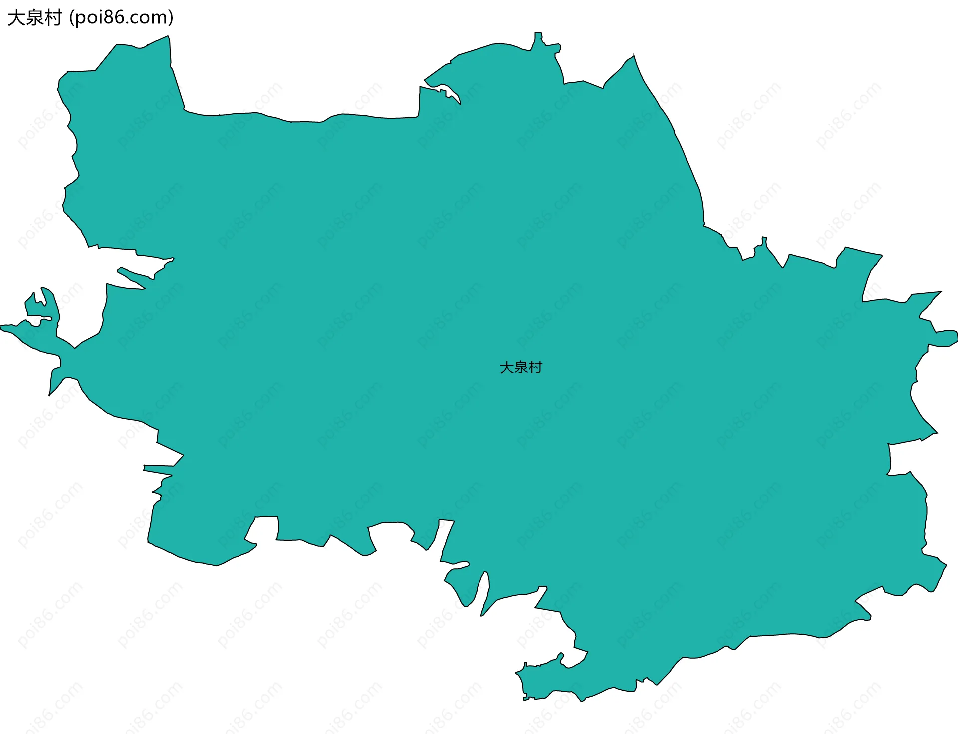 大泉村边界地图