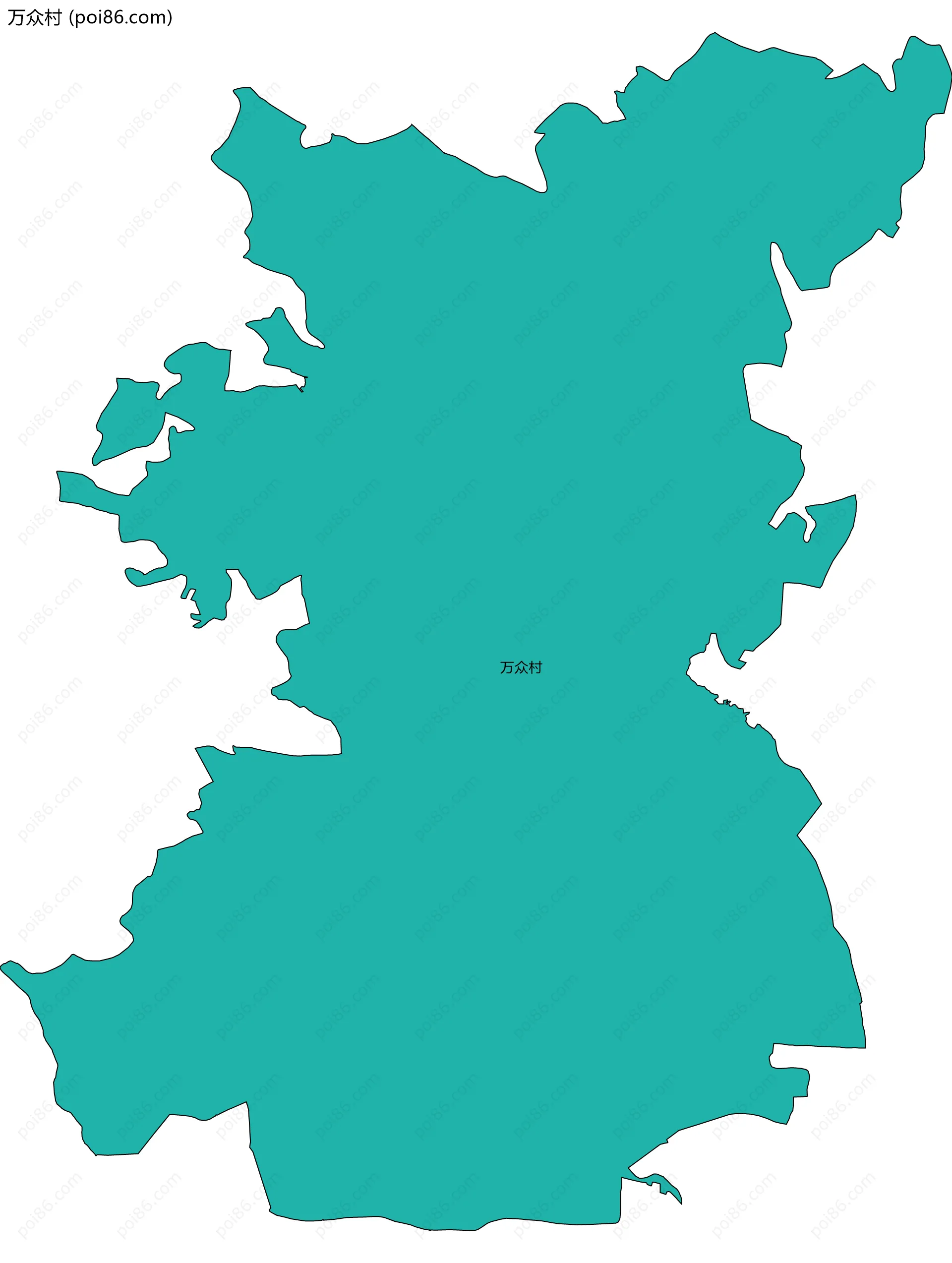 万众村边界地图