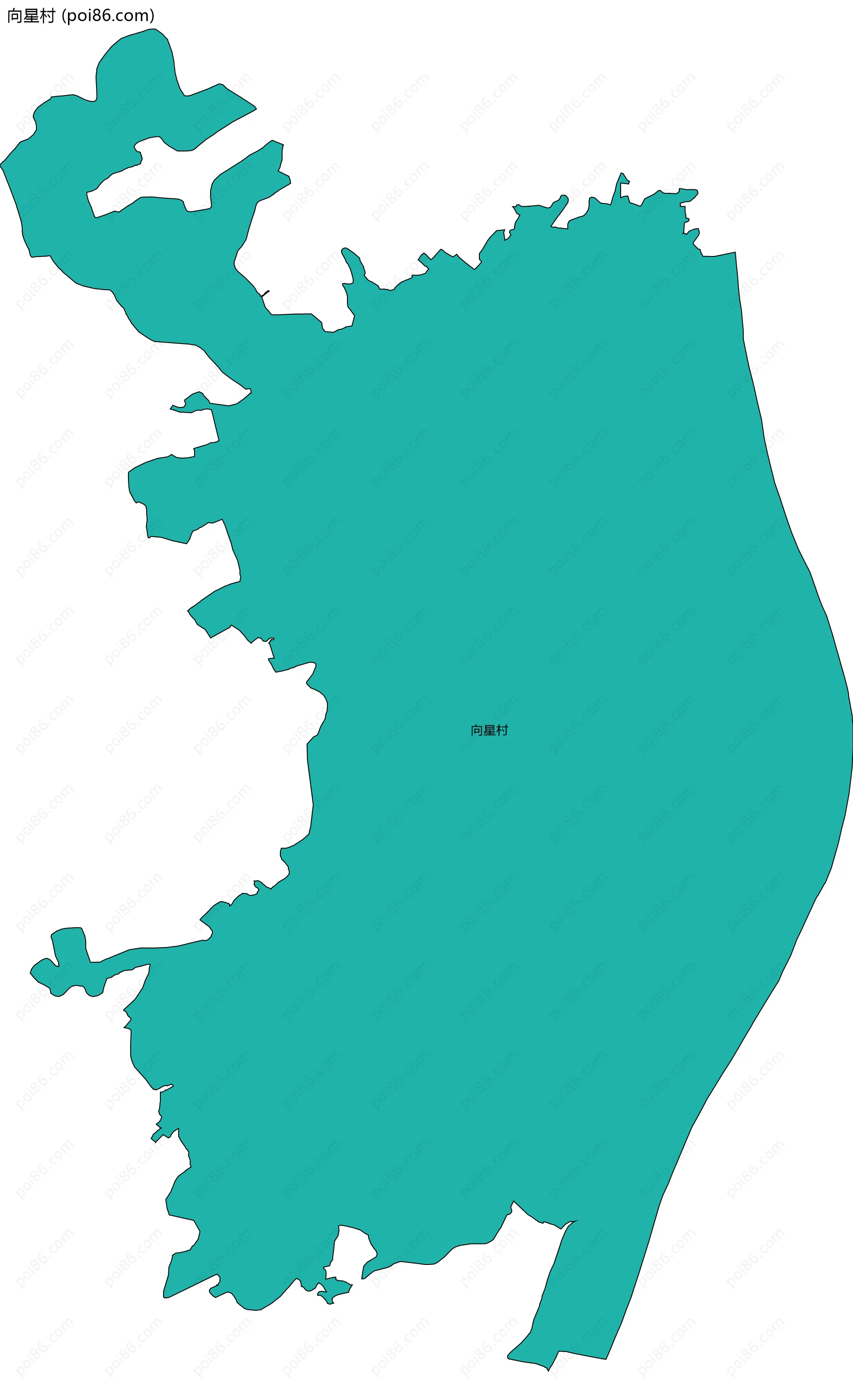 向星村边界地图