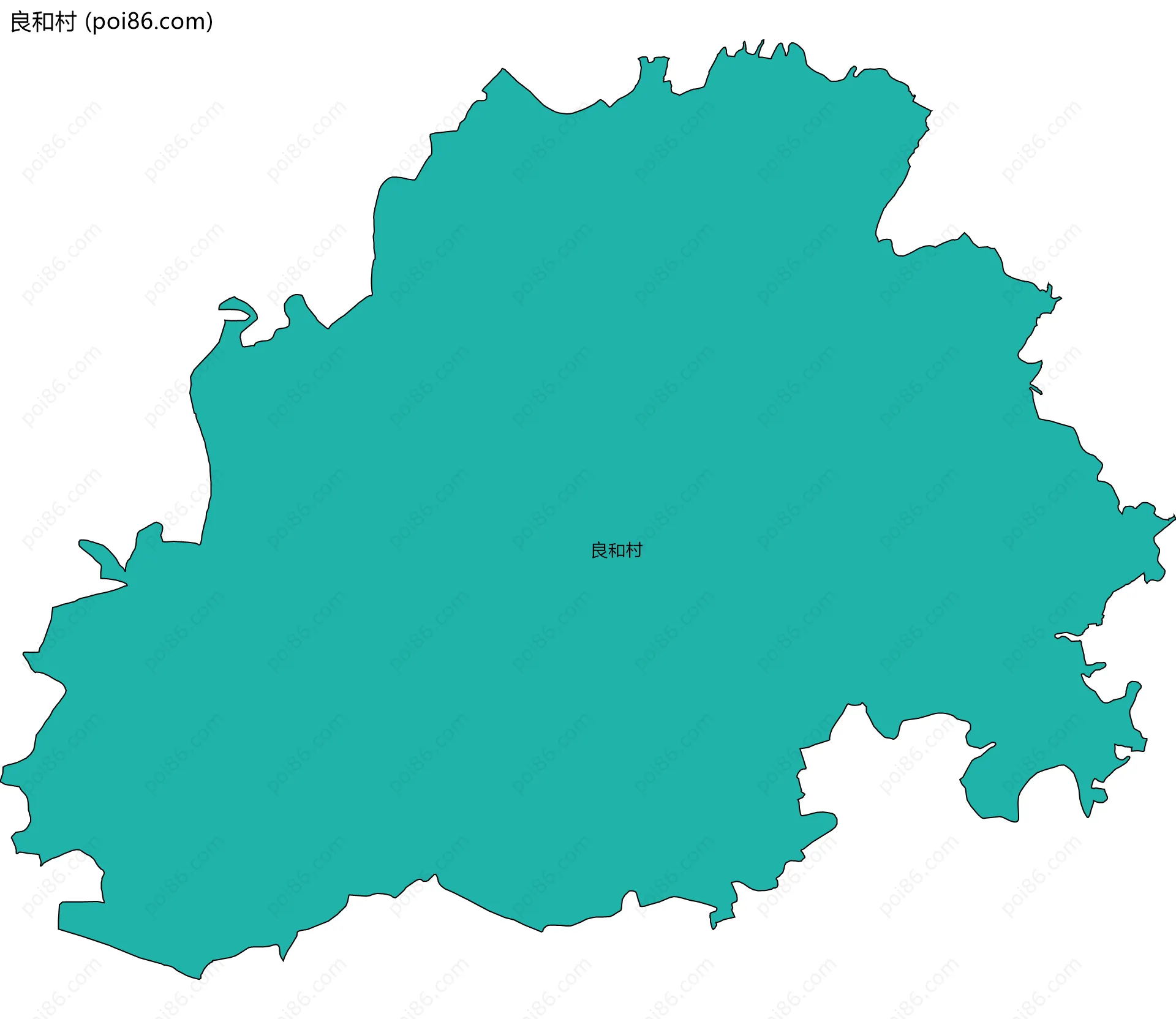 良和村边界地图