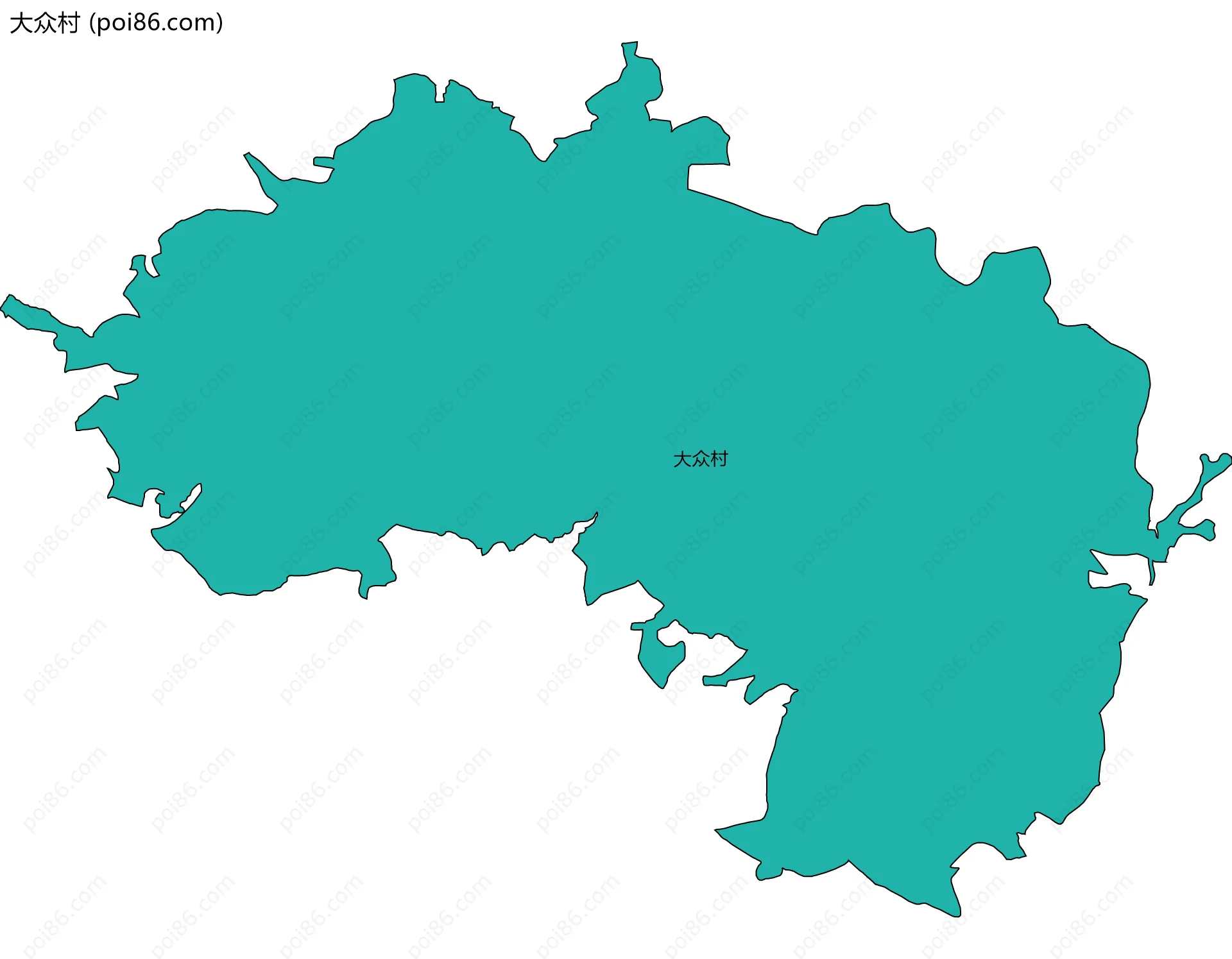 大众村边界地图
