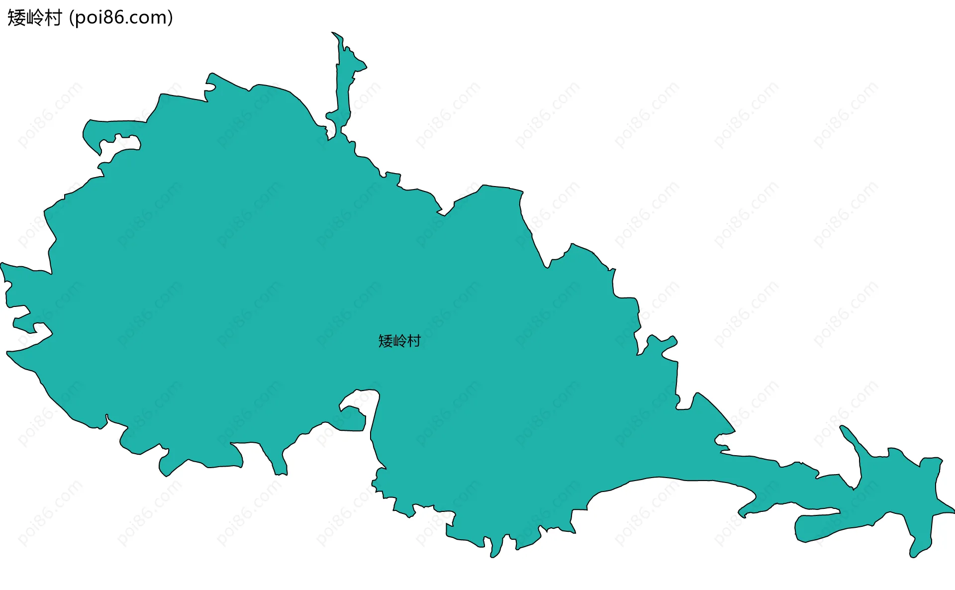 矮岭村边界地图