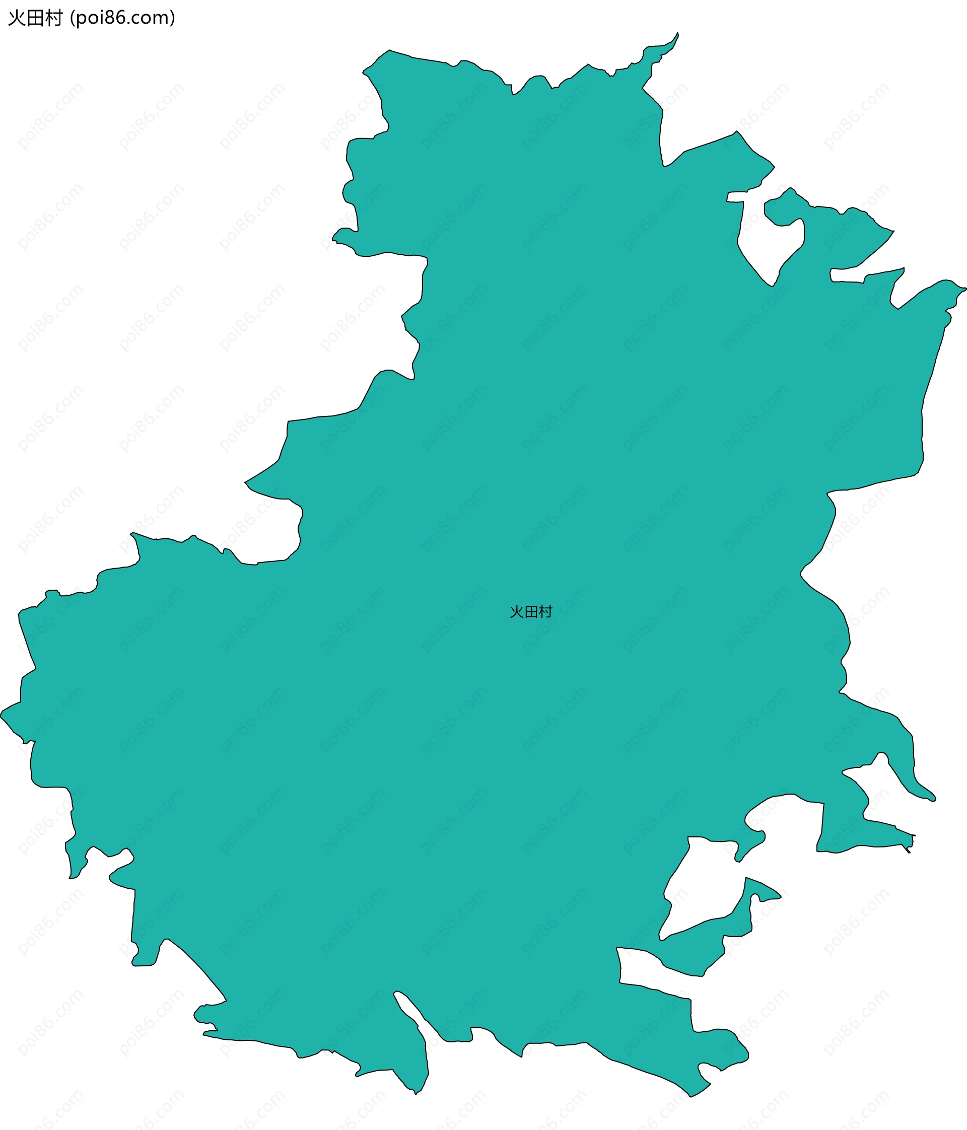 火田村边界地图