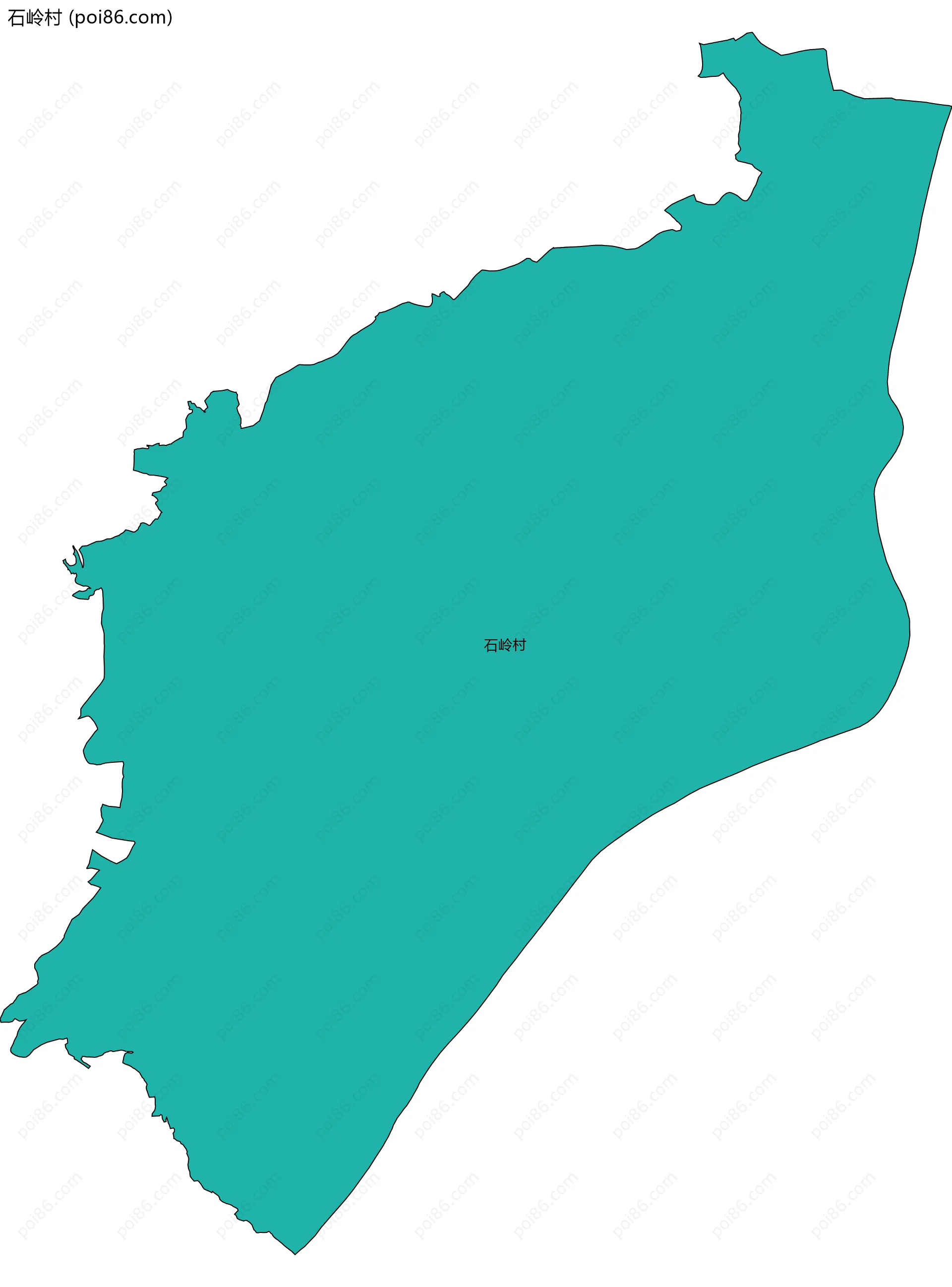 石岭村边界地图