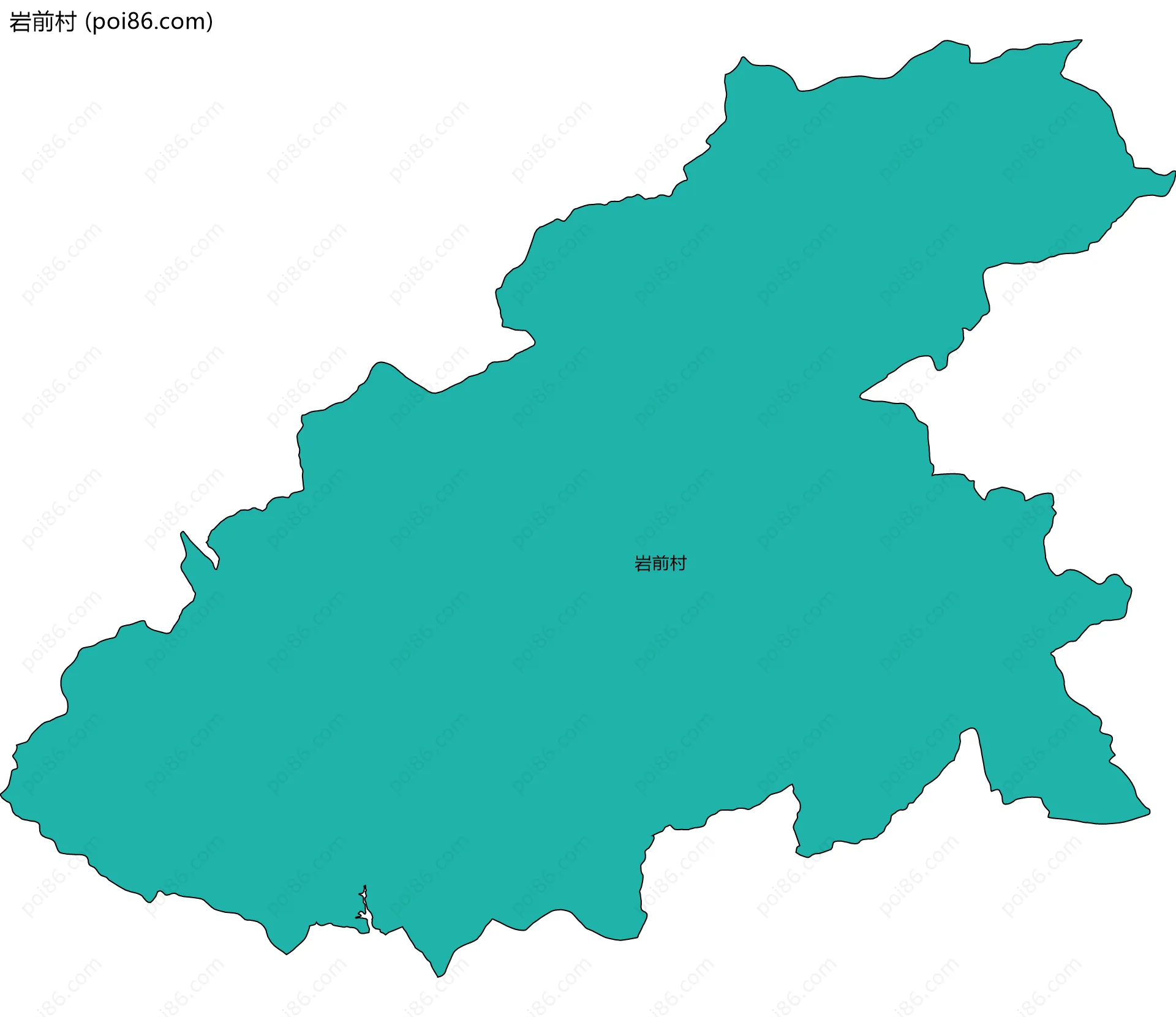 岩前村边界地图