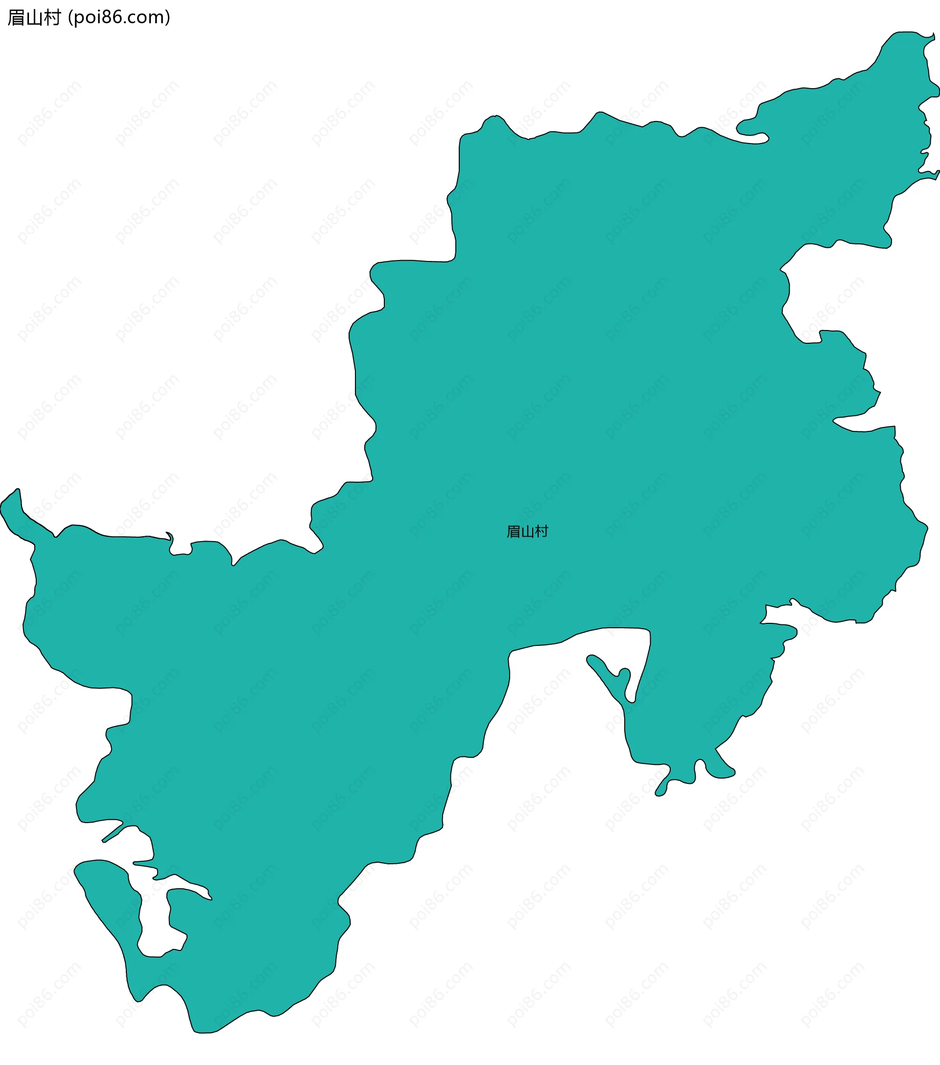 眉山村边界地图