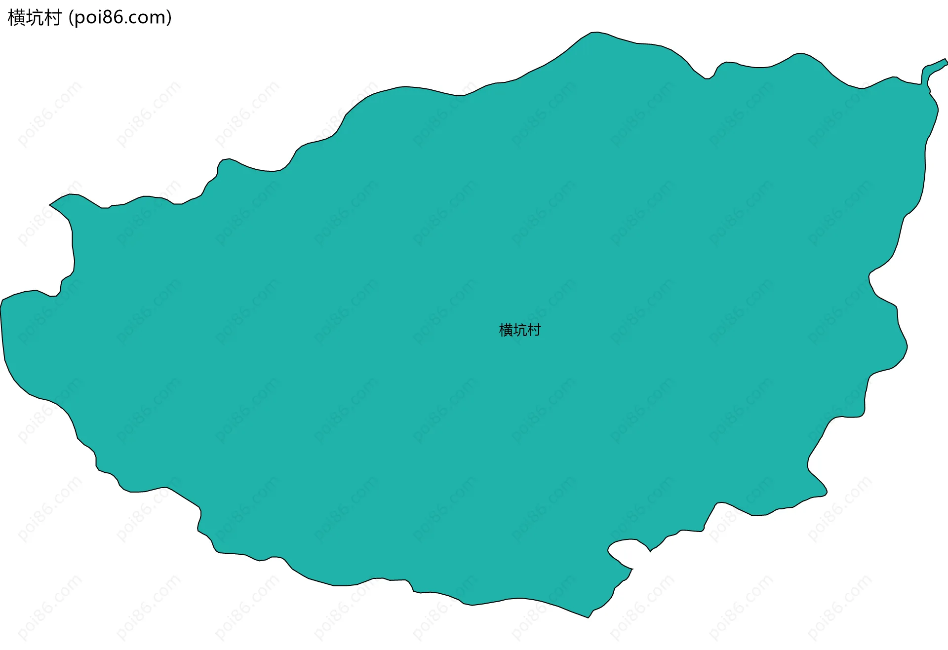 横坑村边界地图
