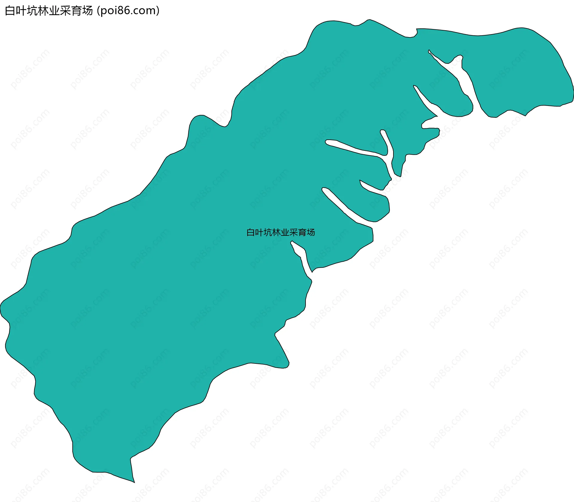 白叶坑林业采育场边界地图