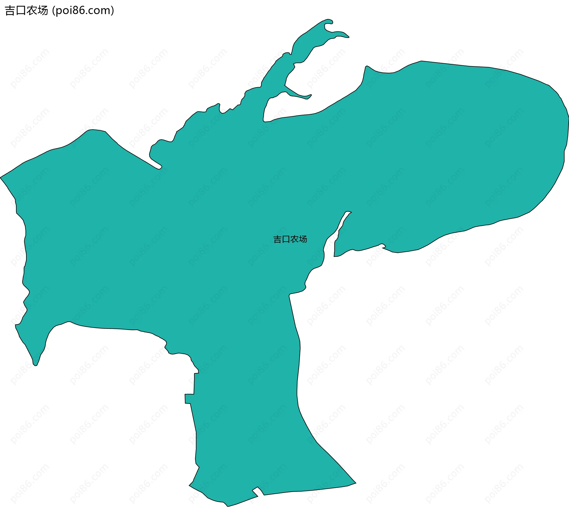 吉口农场边界地图