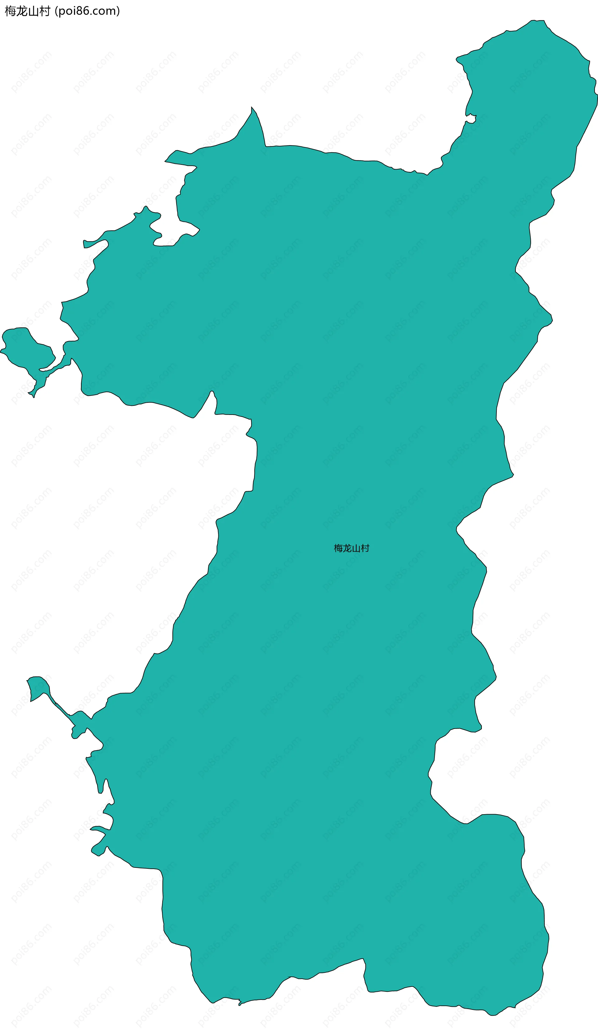 梅龙山村边界地图