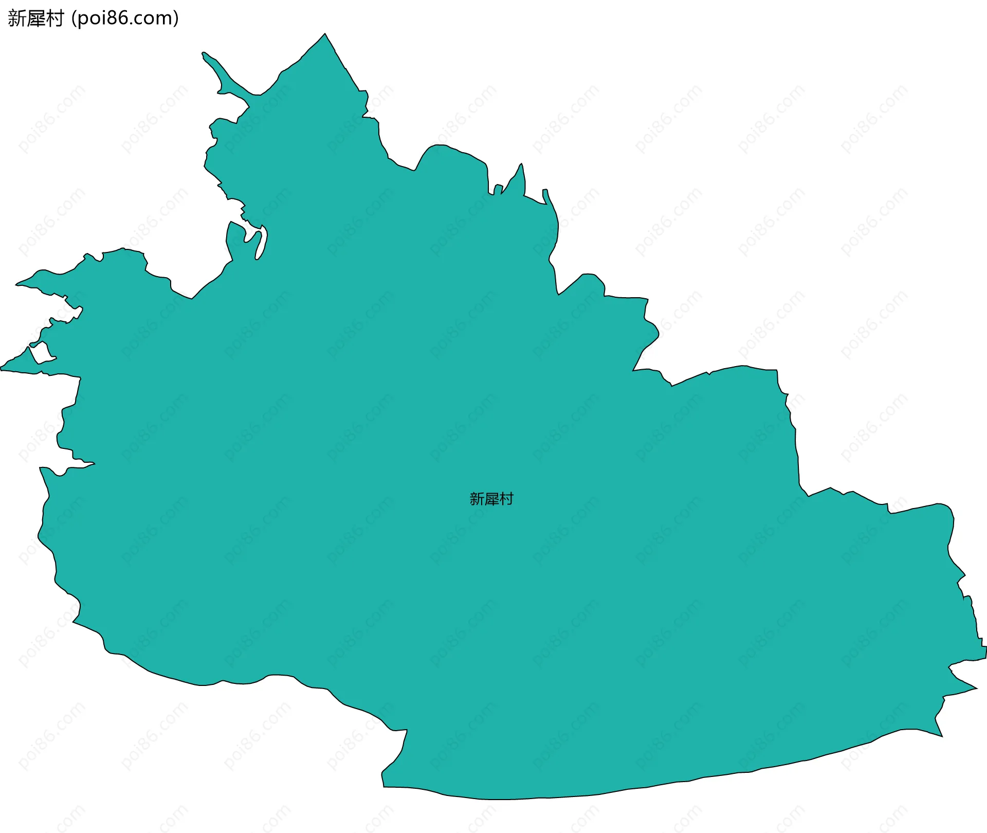 新犀村边界地图