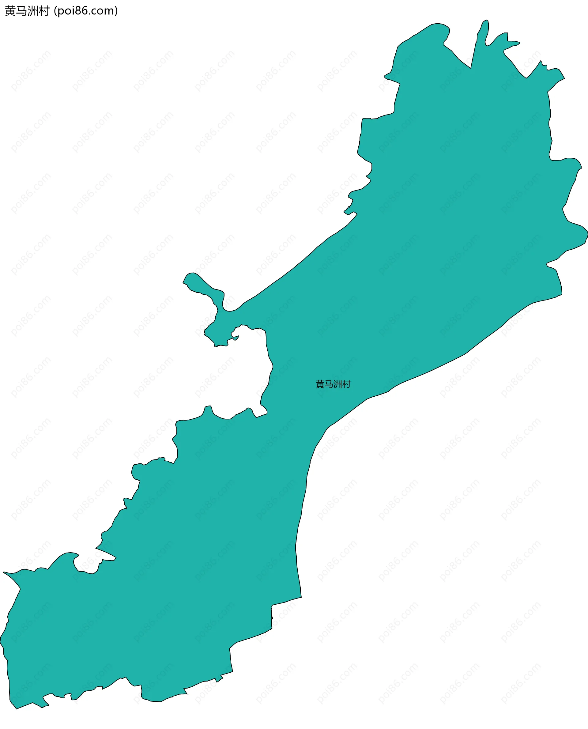 黄马洲村边界地图