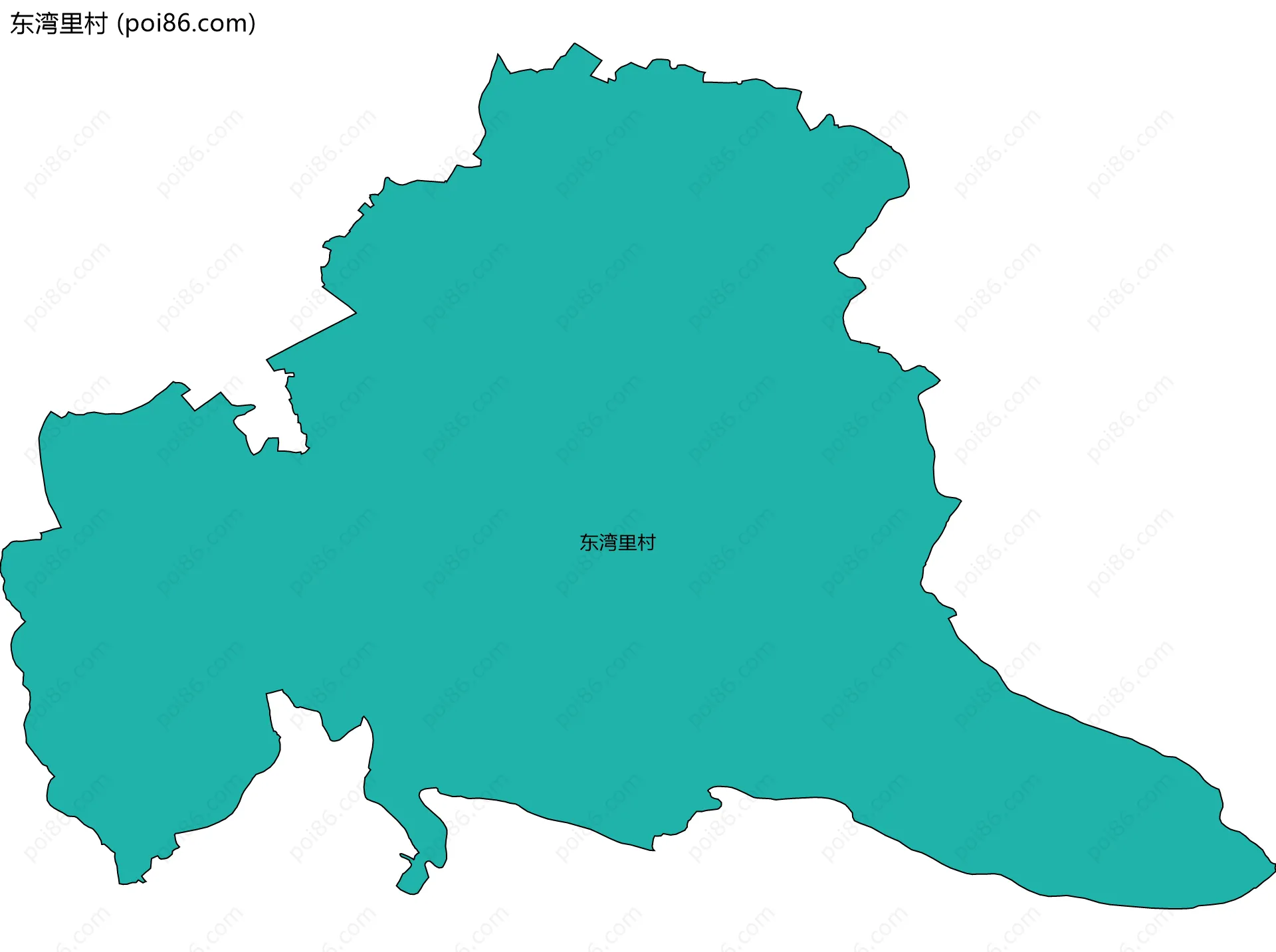 东湾里村边界地图