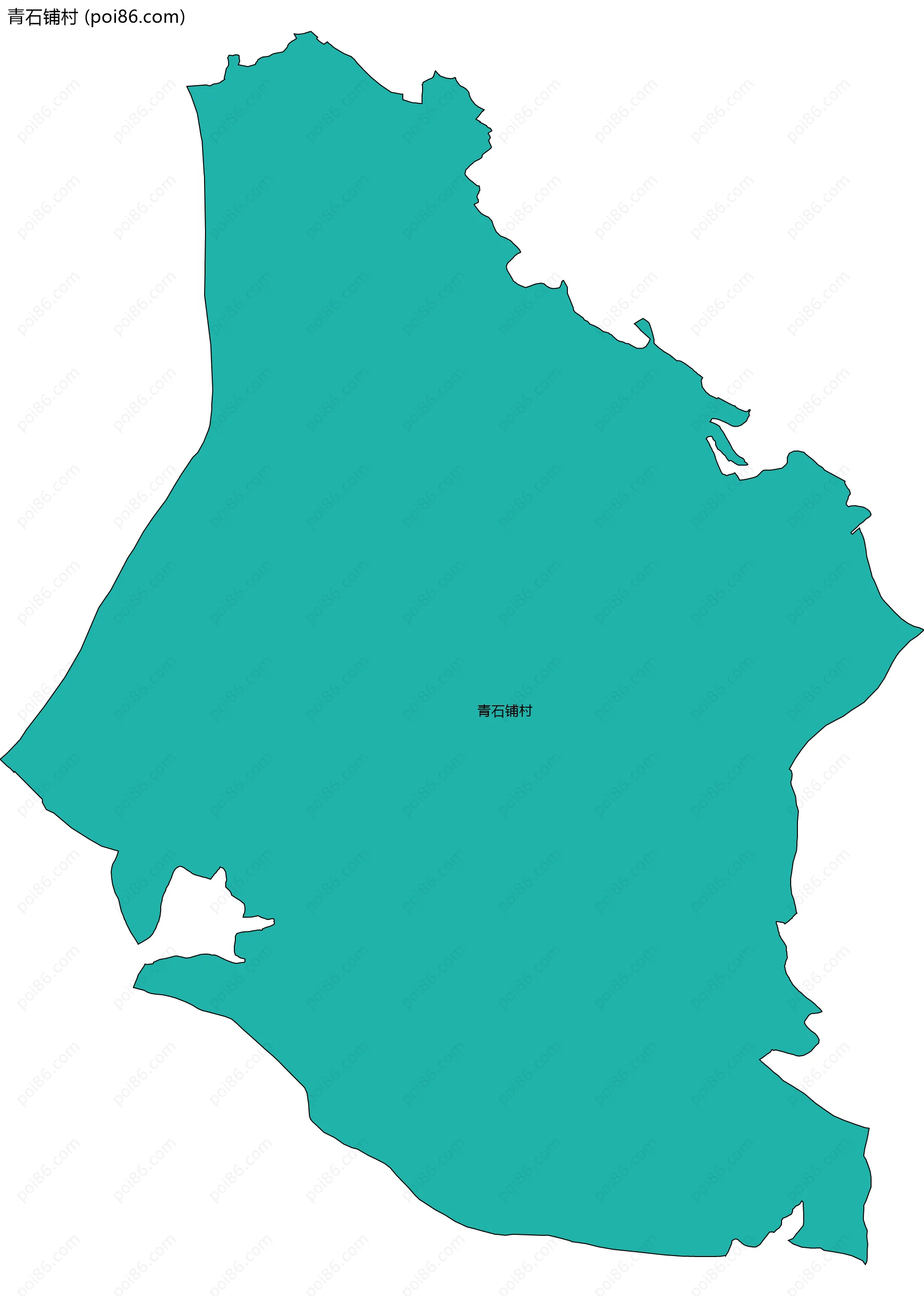 青石铺村边界地图