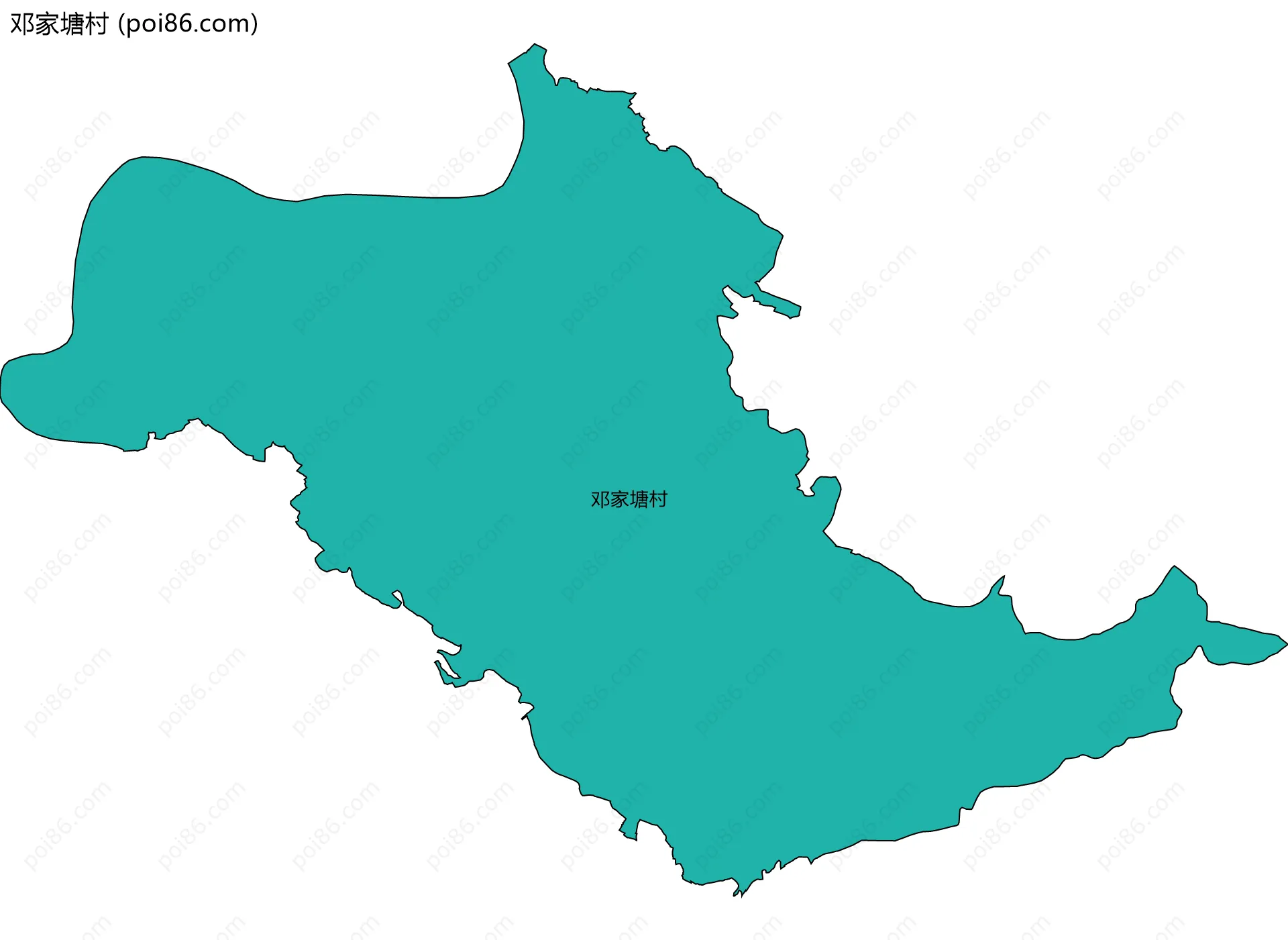邓家塘村边界地图