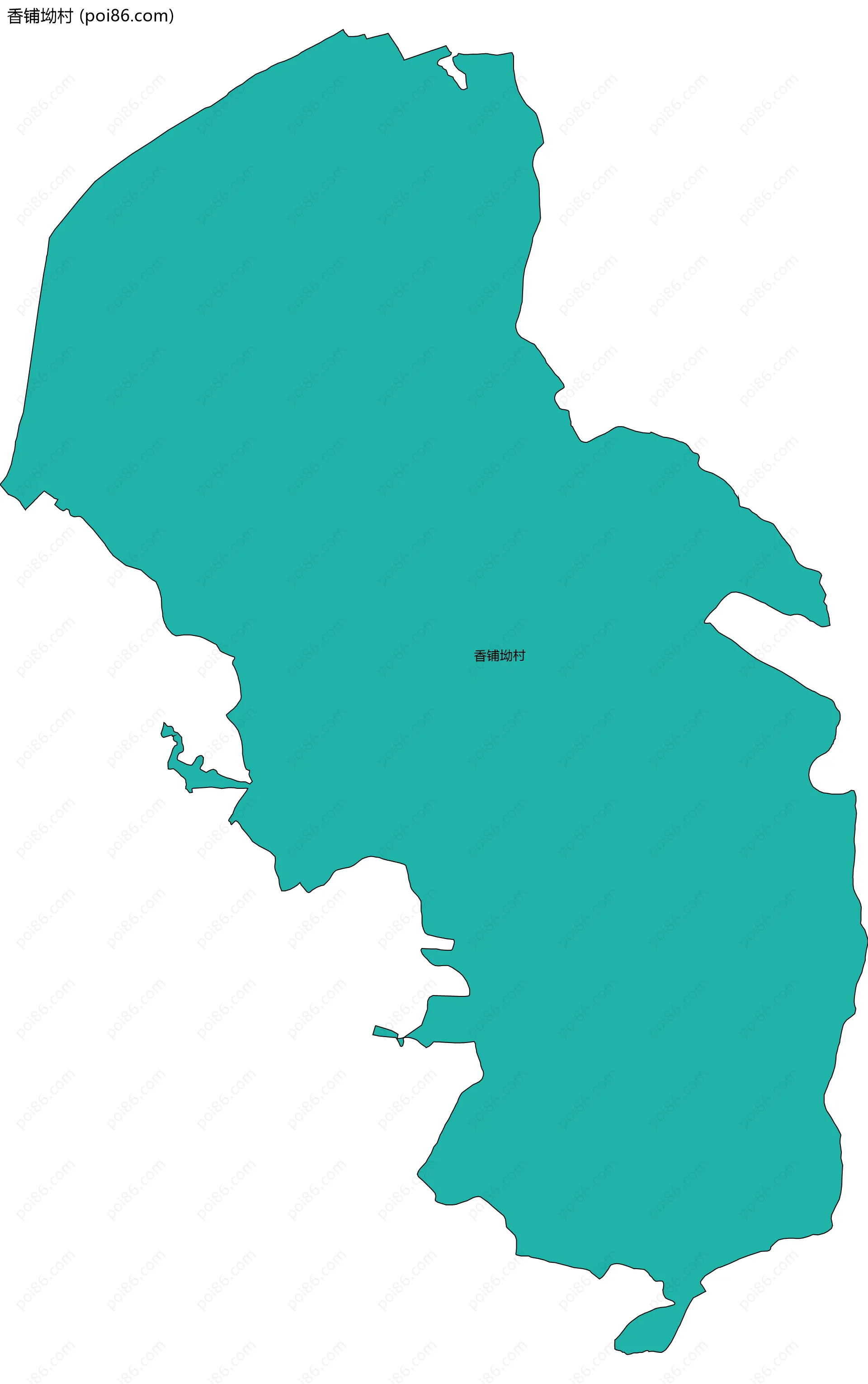 香铺坳村边界地图