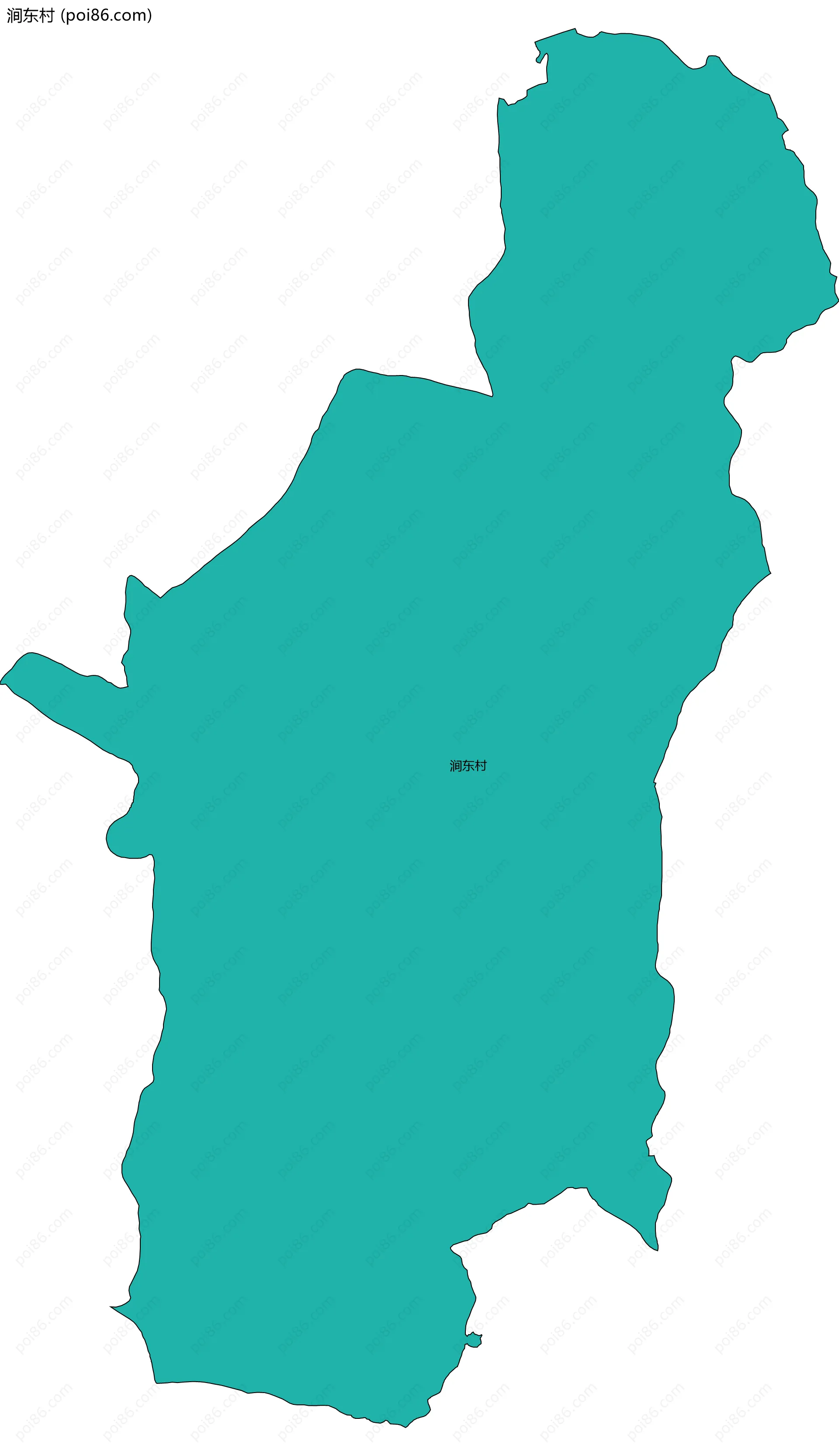 涧东村边界地图