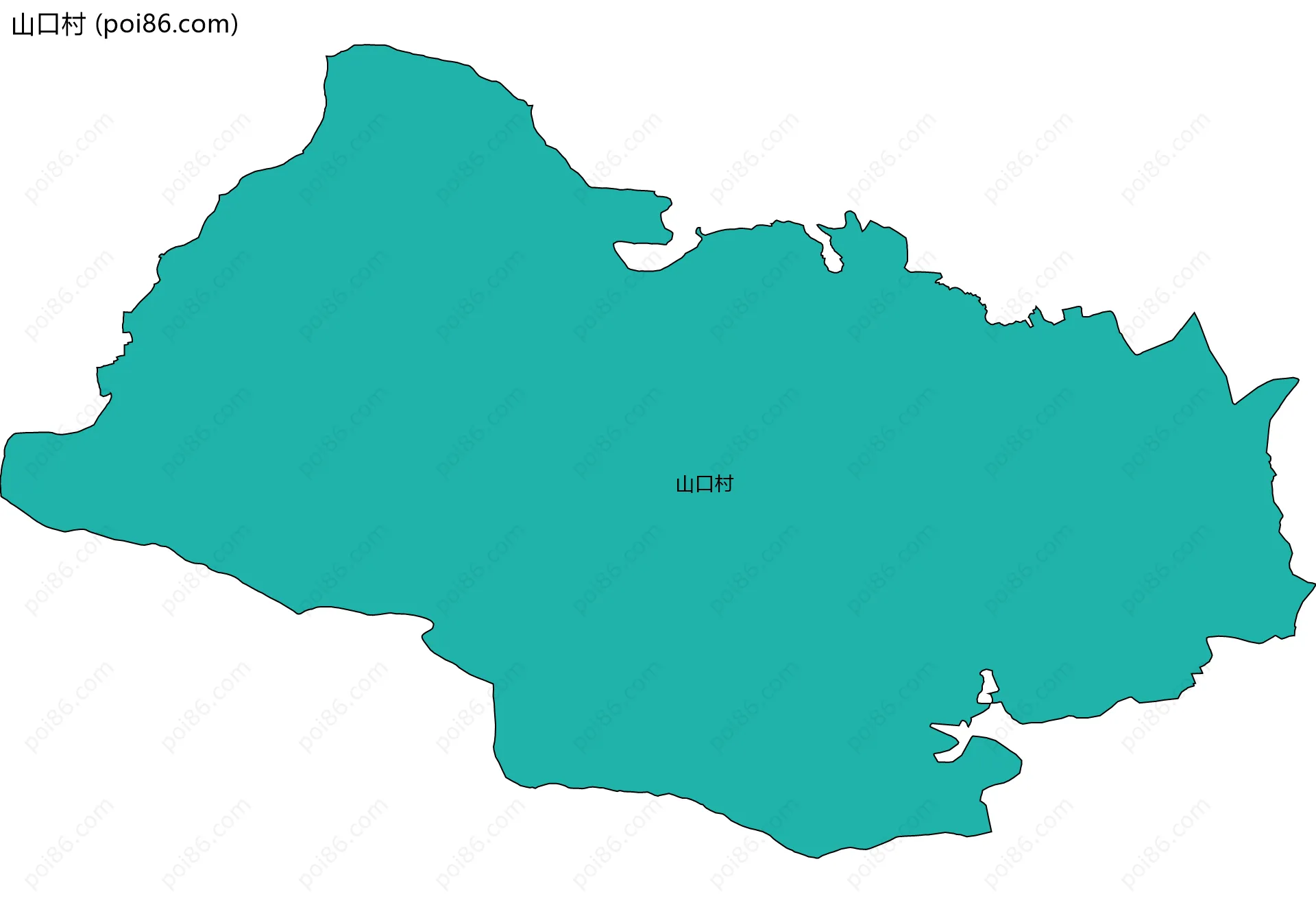 山口村边界地图