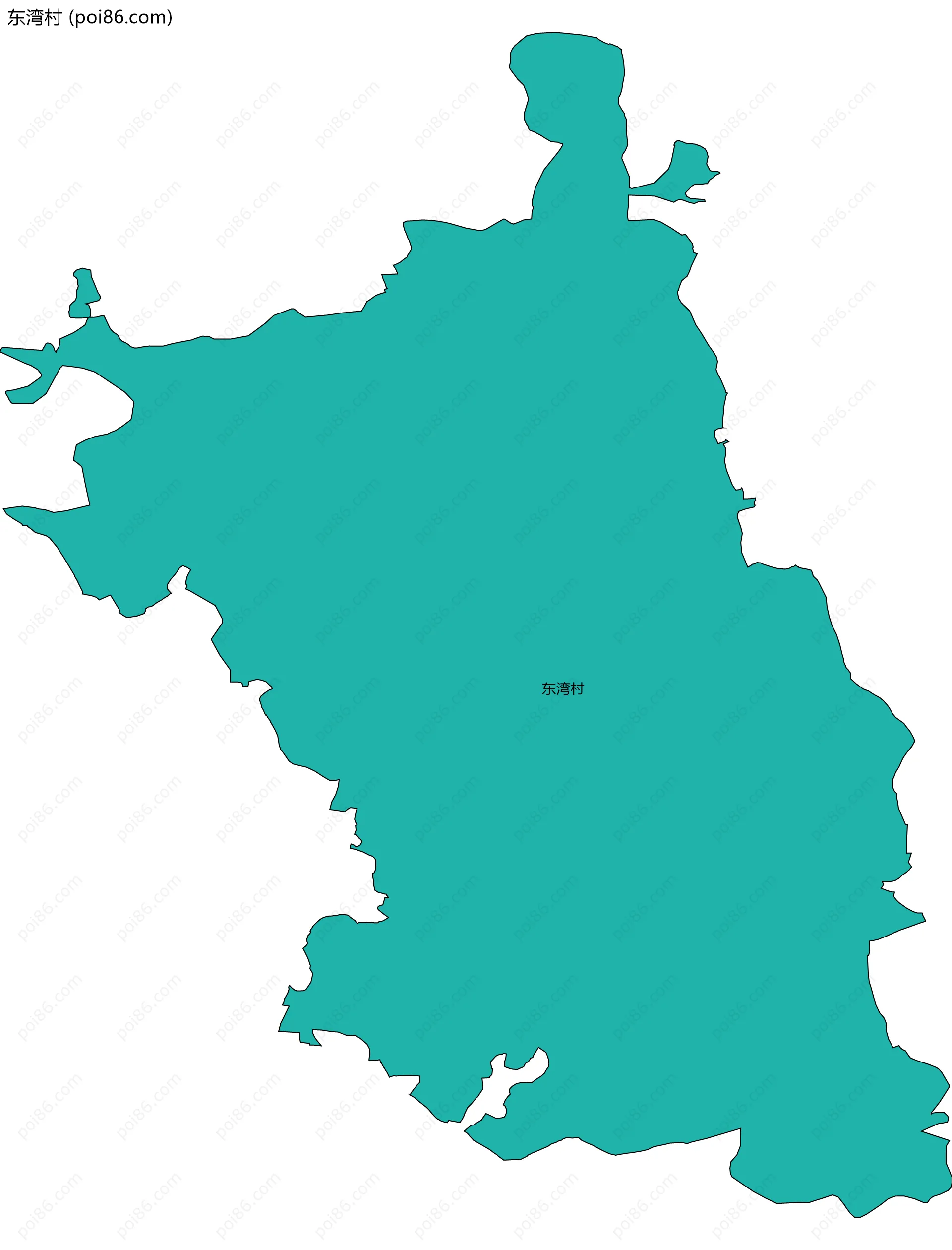 东湾村边界地图