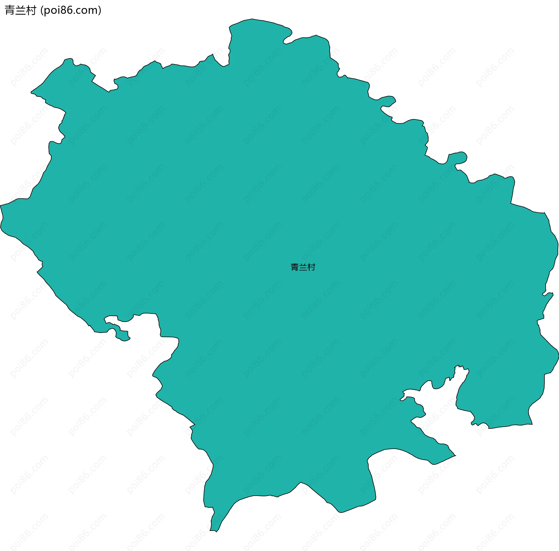 青兰村边界地图