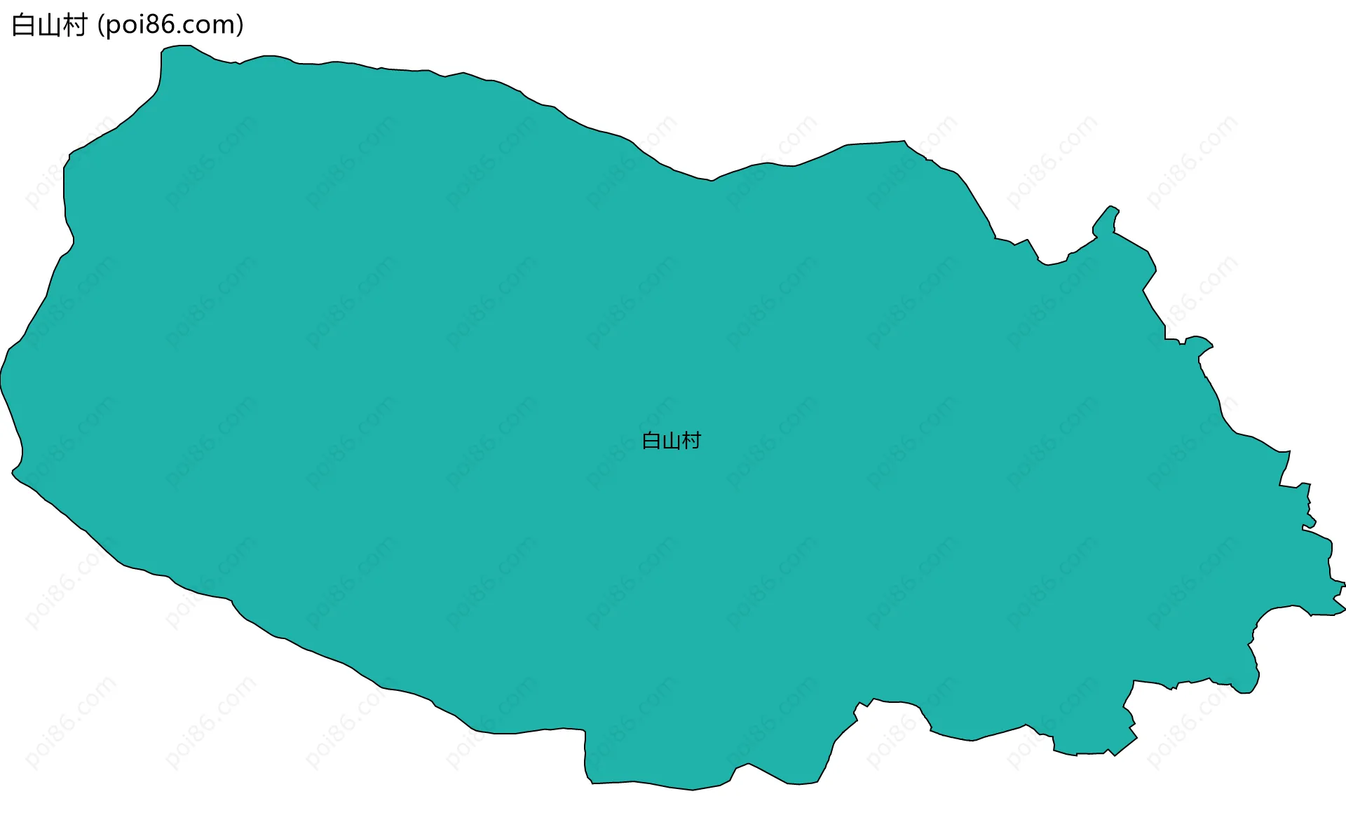 白山村边界地图
