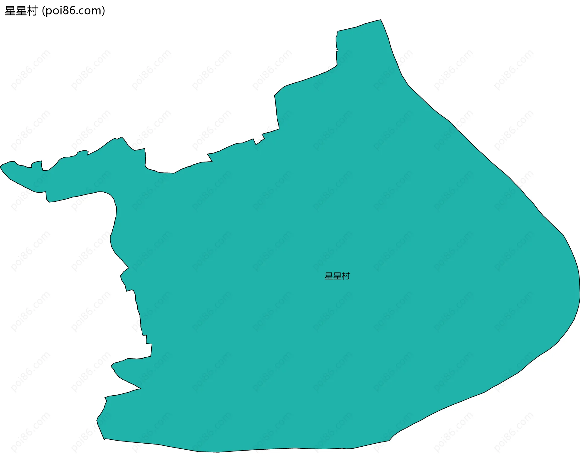 星星村边界地图